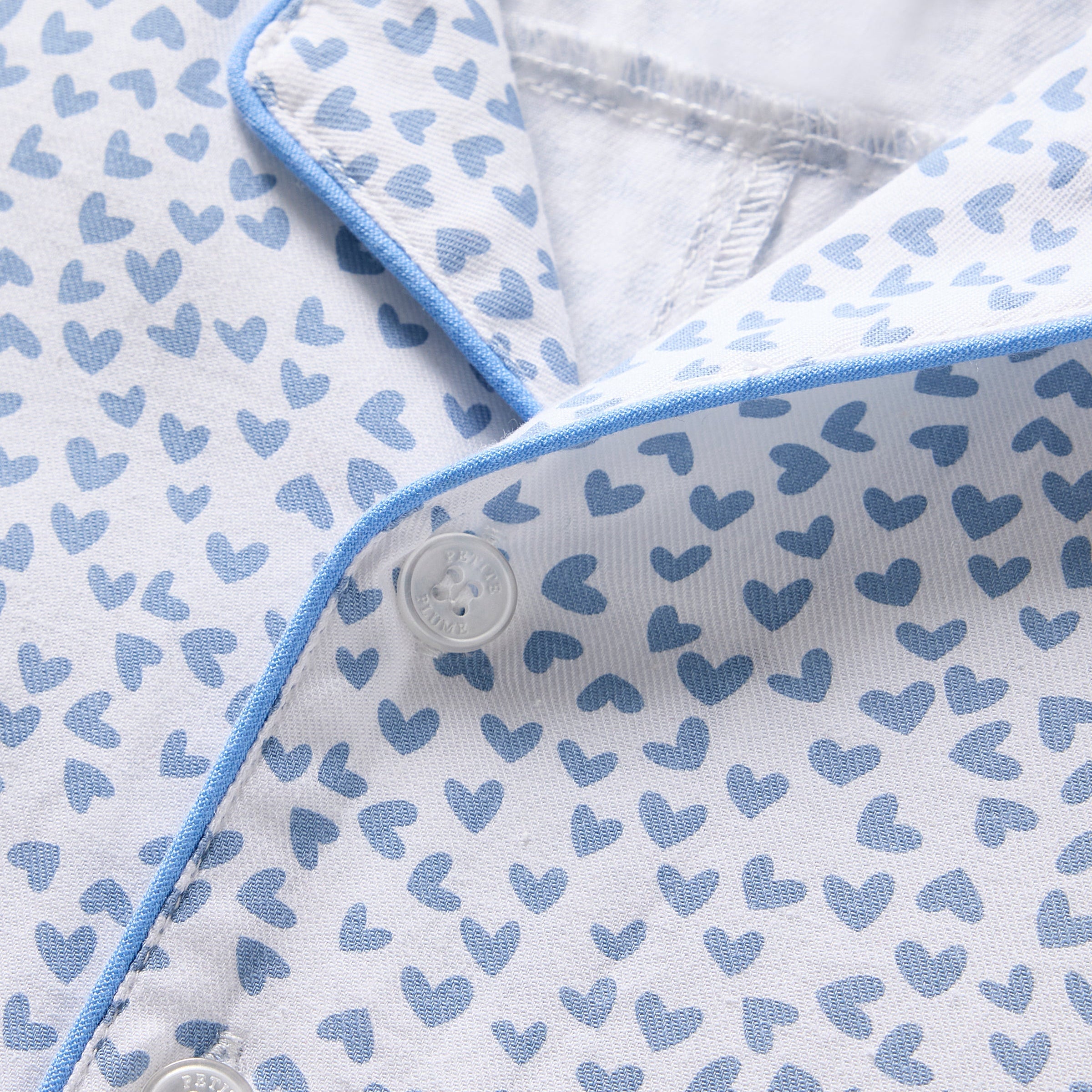 Blue Hearts Baby Twill Romper - Soft & Comfortable Outfit for Newborns & Toddlers - Perfect for Playdates, Family Photos & Everyday Wear