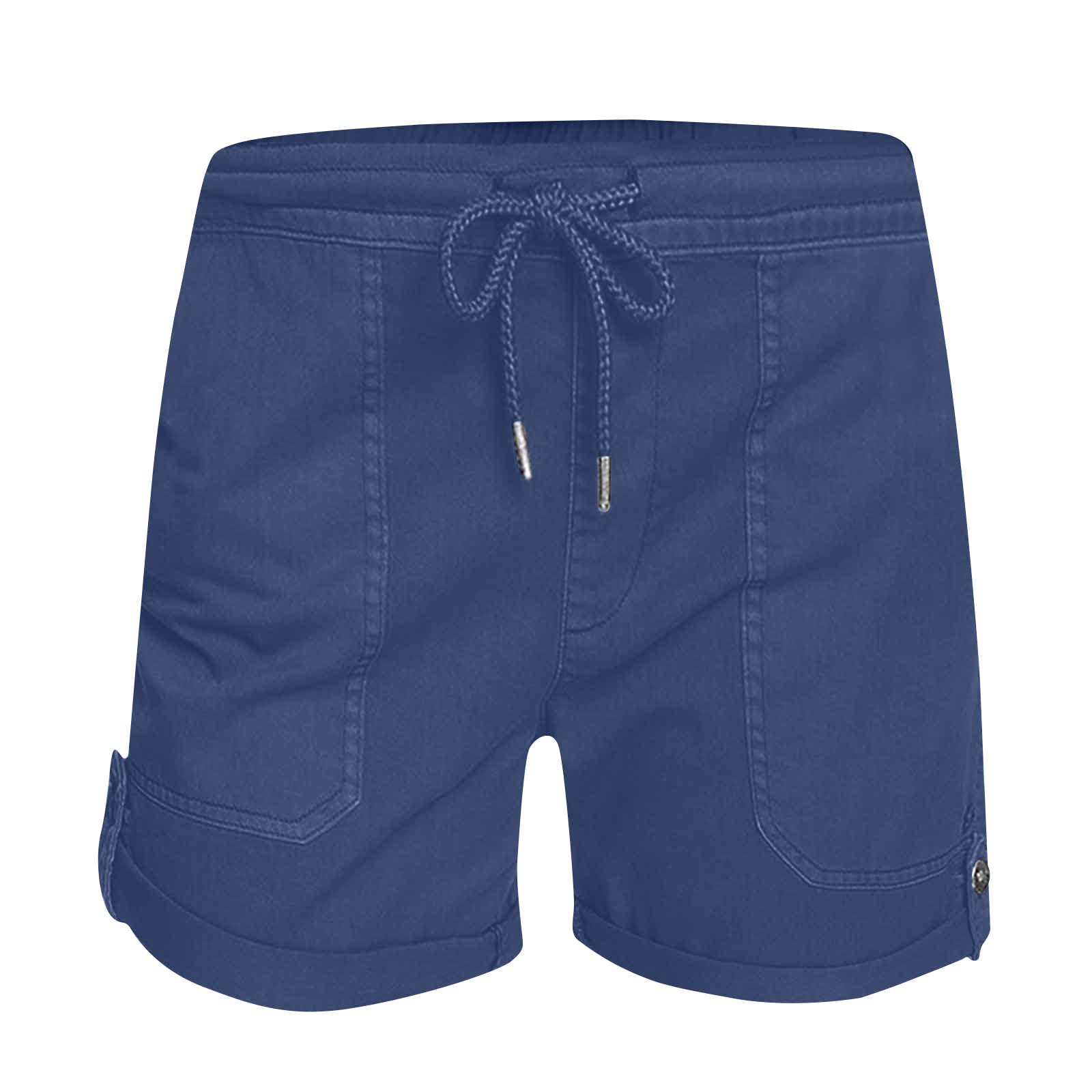 DASAYO Women's Casual Summer Shorts - Loose Fit Drawstring Chino with Pockets | Beach & Travel Wear