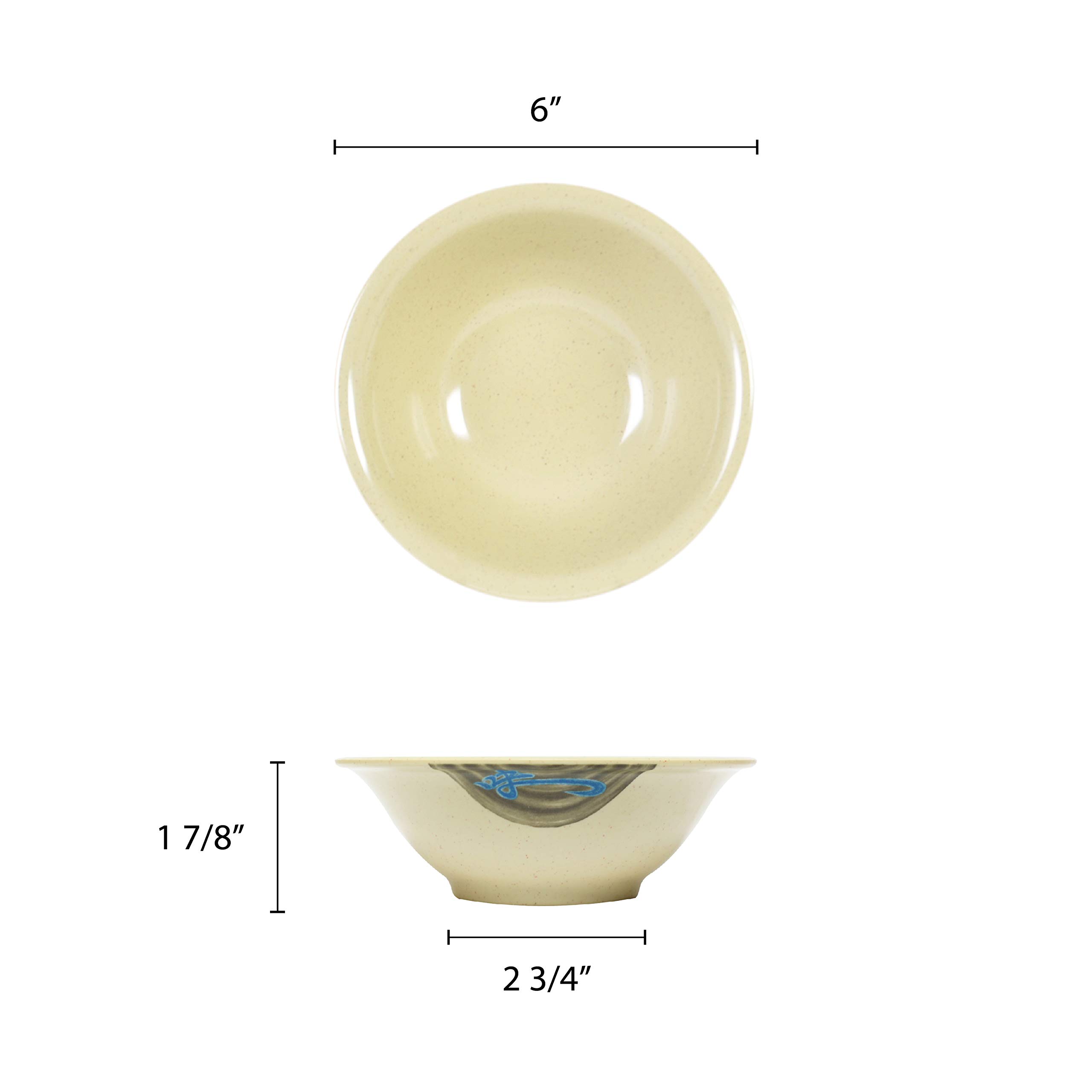 Thunder Group Wei 15 oz Melamine Noodle Bowl (6
