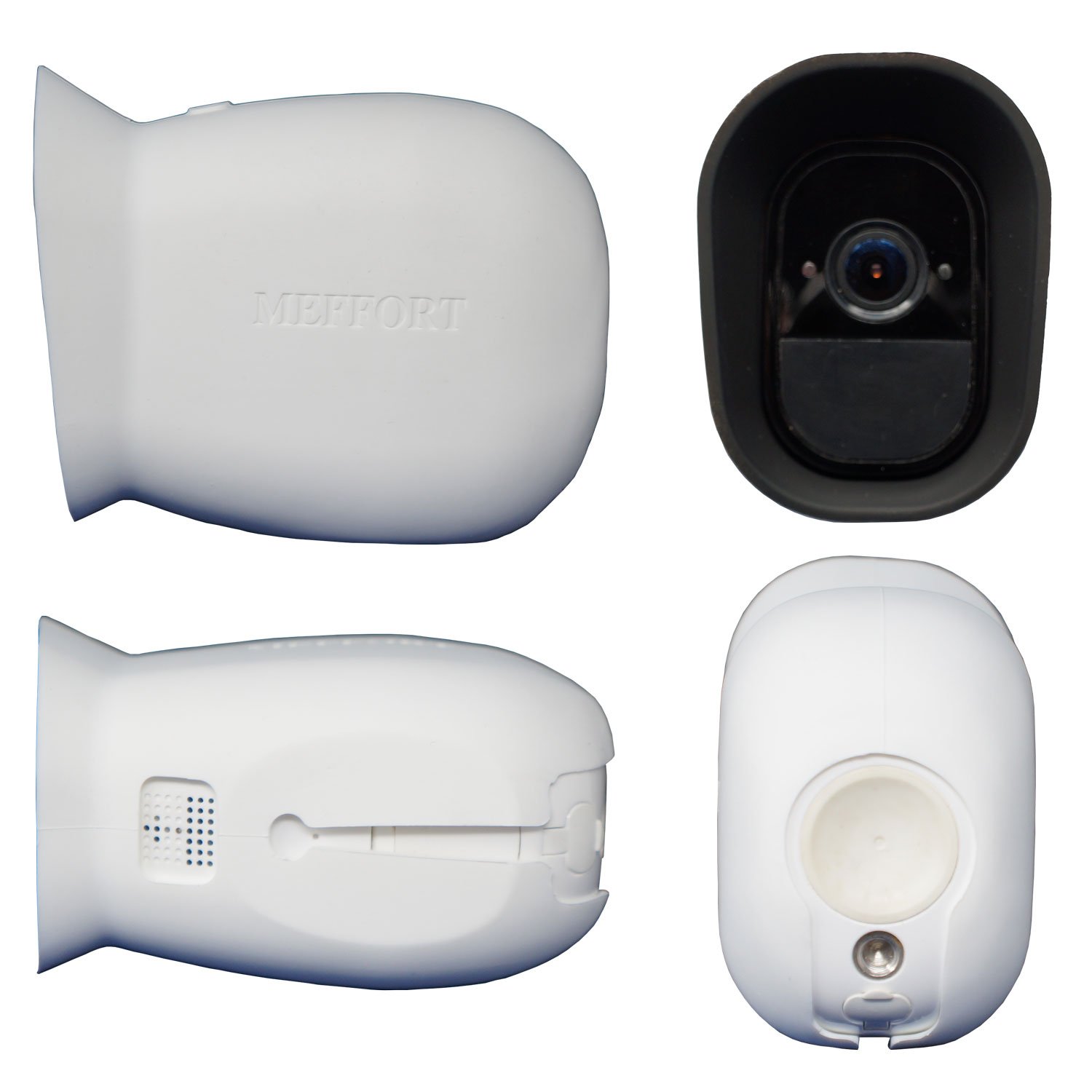 Dual Layer Sunshade Silicone Cover for Arlo Pro & Pro 2 Security Cameras - Clear Night Vision, UV & Weather Protection (3-Pack, White) - Ideal for Outdoor Home Security & Weatherproofing