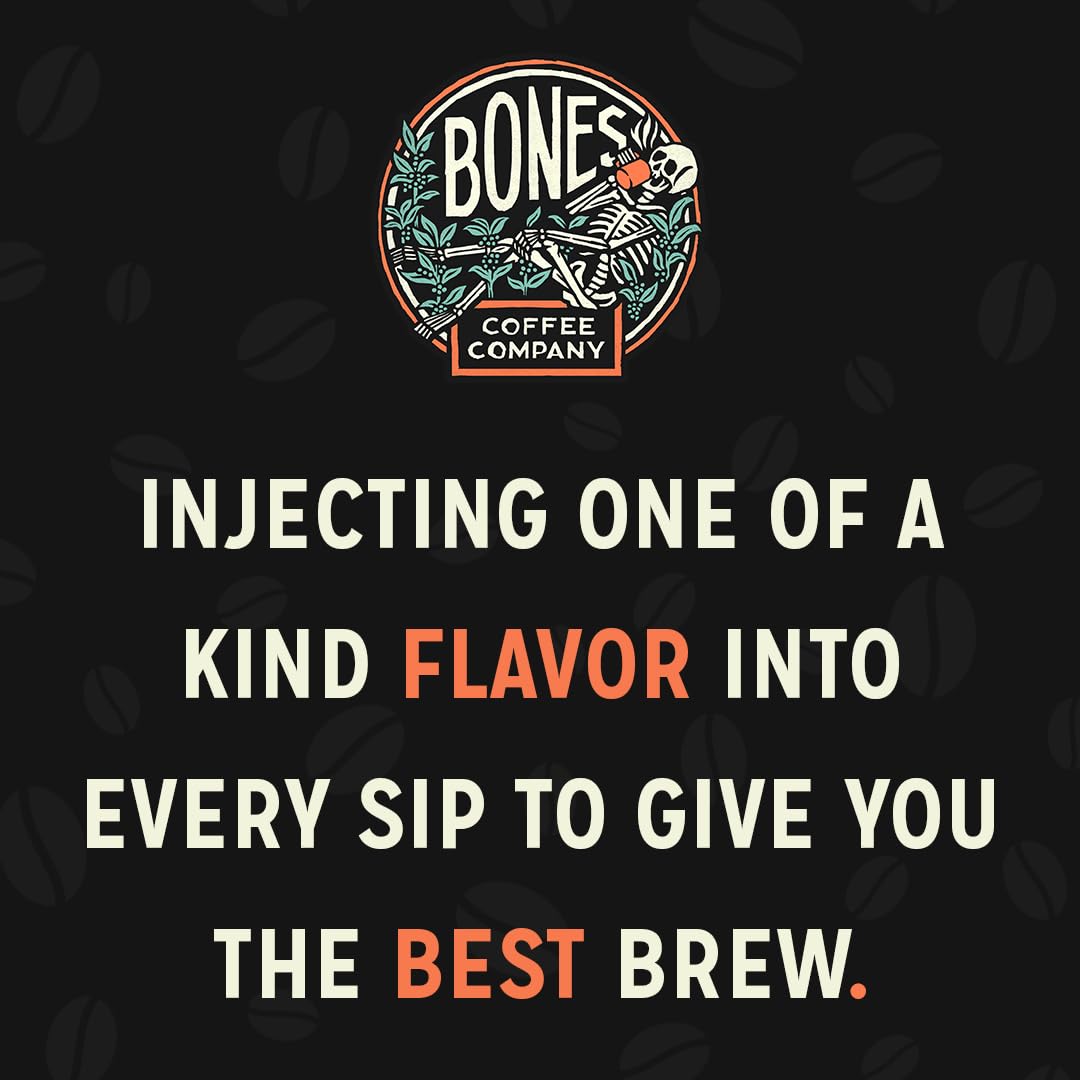 Bones Coffee Company World Tour Sample Pack Gift Set - Medium Roast Whole Bean Coffee, Low Acid Flavored Coffee Beans (4 oz, Pack of 5) | Perfect for Coffee Lovers, Office Gifts & Home Brewing