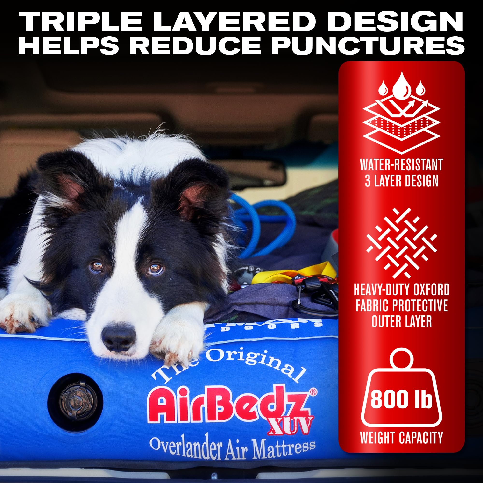 Premium Pittman Airbedz - Jeep & SUV Air Mattress with Built-in Pump - Low Odor Fabric Shell Design (66