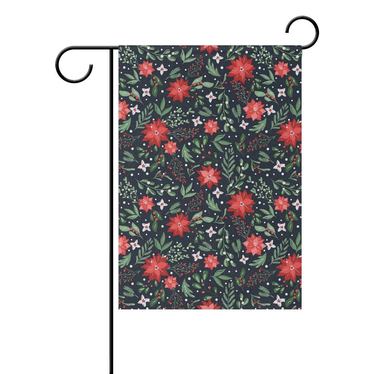 Mr. Brilliant Double-Sided Christmas Poinsettia Garden Flag - 28x40 Inch Outdoor Holiday Decor for Yard, Porch & Seasonal Celebration - Durable Polyester Custom Flag (2060374) - Perfect for Christmas, Winter Decorations & Festive Home Decor