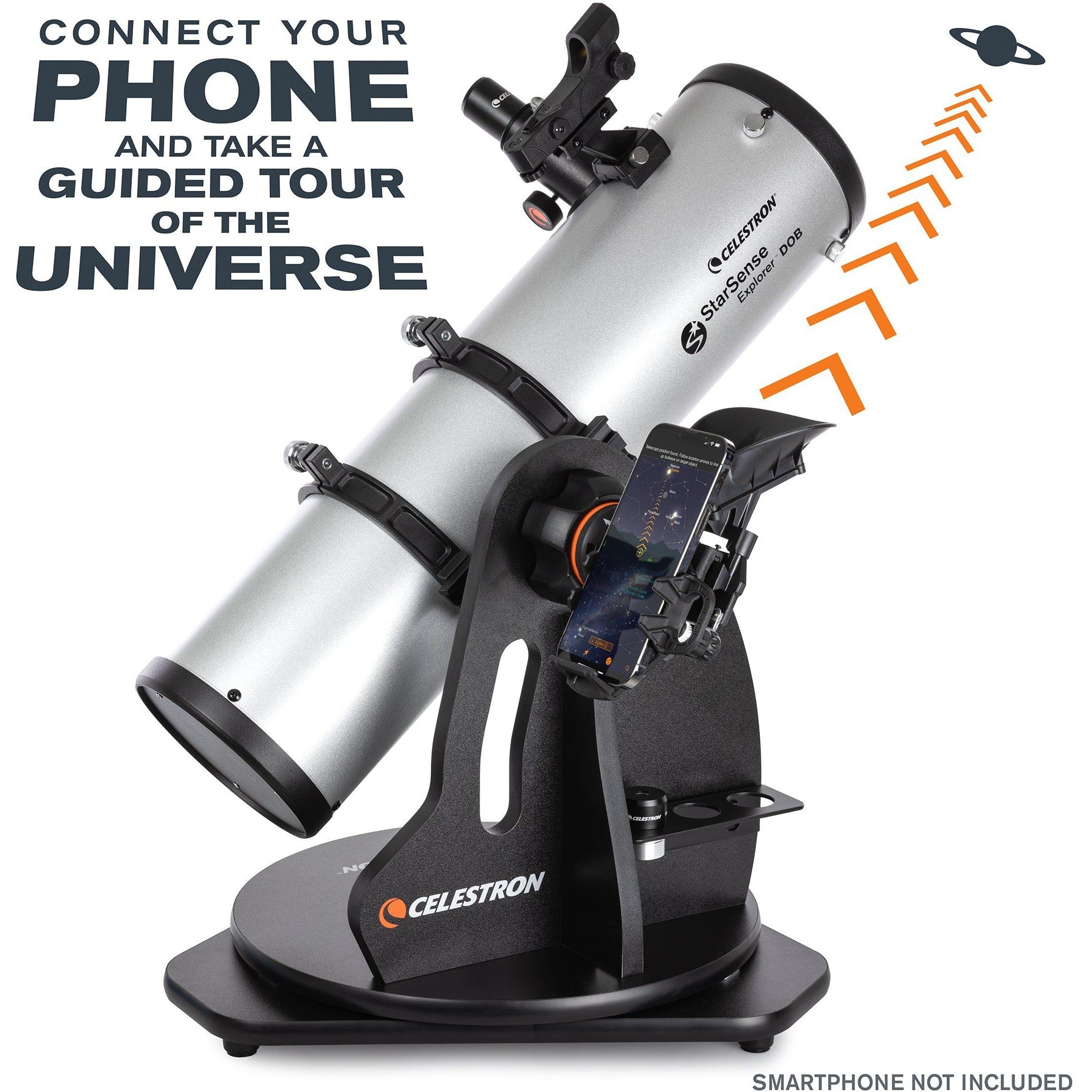 StarSense Explorer 130mm Smartphone-Enabled Tabletop Dobsonian Telescope - Stargazing for Beginners & Backyard Astronomy (Portable & Easy Setup)