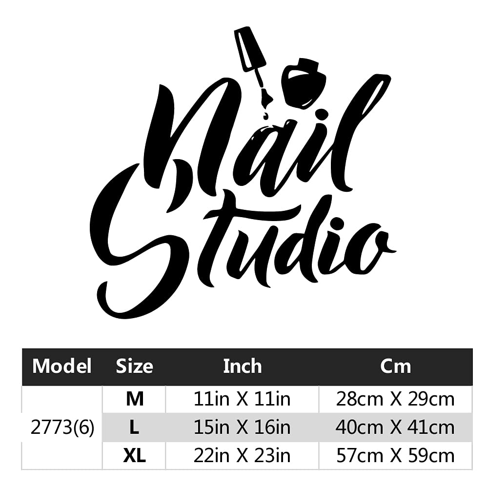 SmileArt Nail Studio Wall Stickers - Self-Adhesive Beauty Salon Decor, Home Wall Decals & Murals for Bedroom, Living Room, Nail Salon Decorations