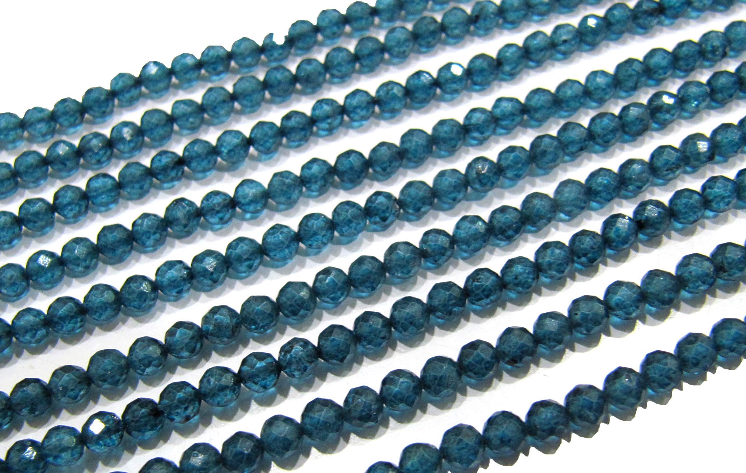 AAA Quality Natural London Blue Topaz 4mm Round Faceted Beads - 13 Inch Strand for Jewelry Making | DIY Necklace, Bracelet & Earrings | Premium Gemstone Beads for Crafting