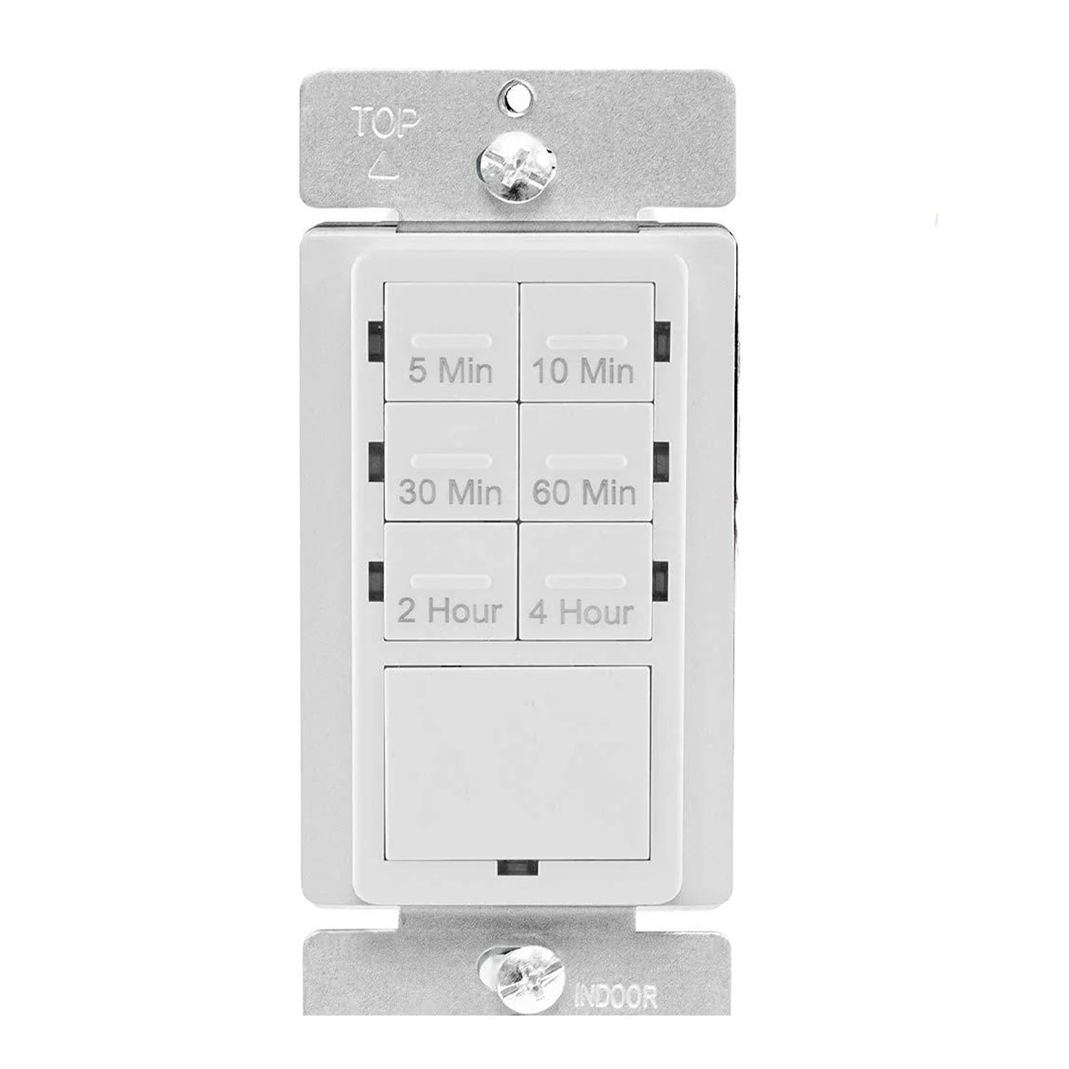 4 Hour 7 Button Preset Countdown Timer Switch - 1000W Heavy Duty White Electrical Timer for Home, Kitchen, Workshop & Office Appliances - Perfect for Lights, Fans, Coffee Makers & Holiday Decorations