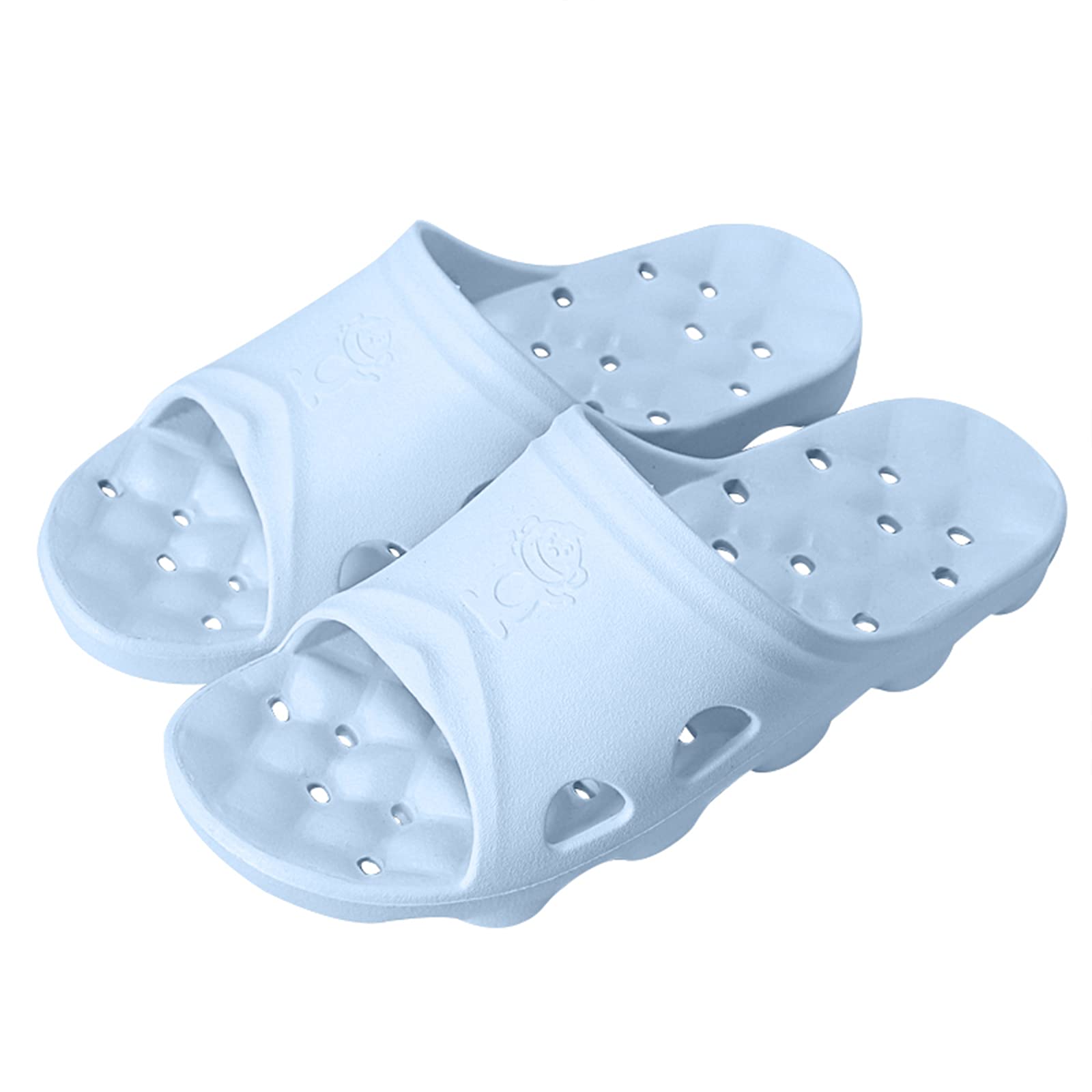 BAI HOU Unisex-Adult Shower Slippers - EVA Non-Slip Open Toe Slides for Men & Women | Quick Drying, Anti-Slip Bathroom Sandals | Lightweight & Comfortable for Pool, Beach, Spa, and Home Use (Pink)