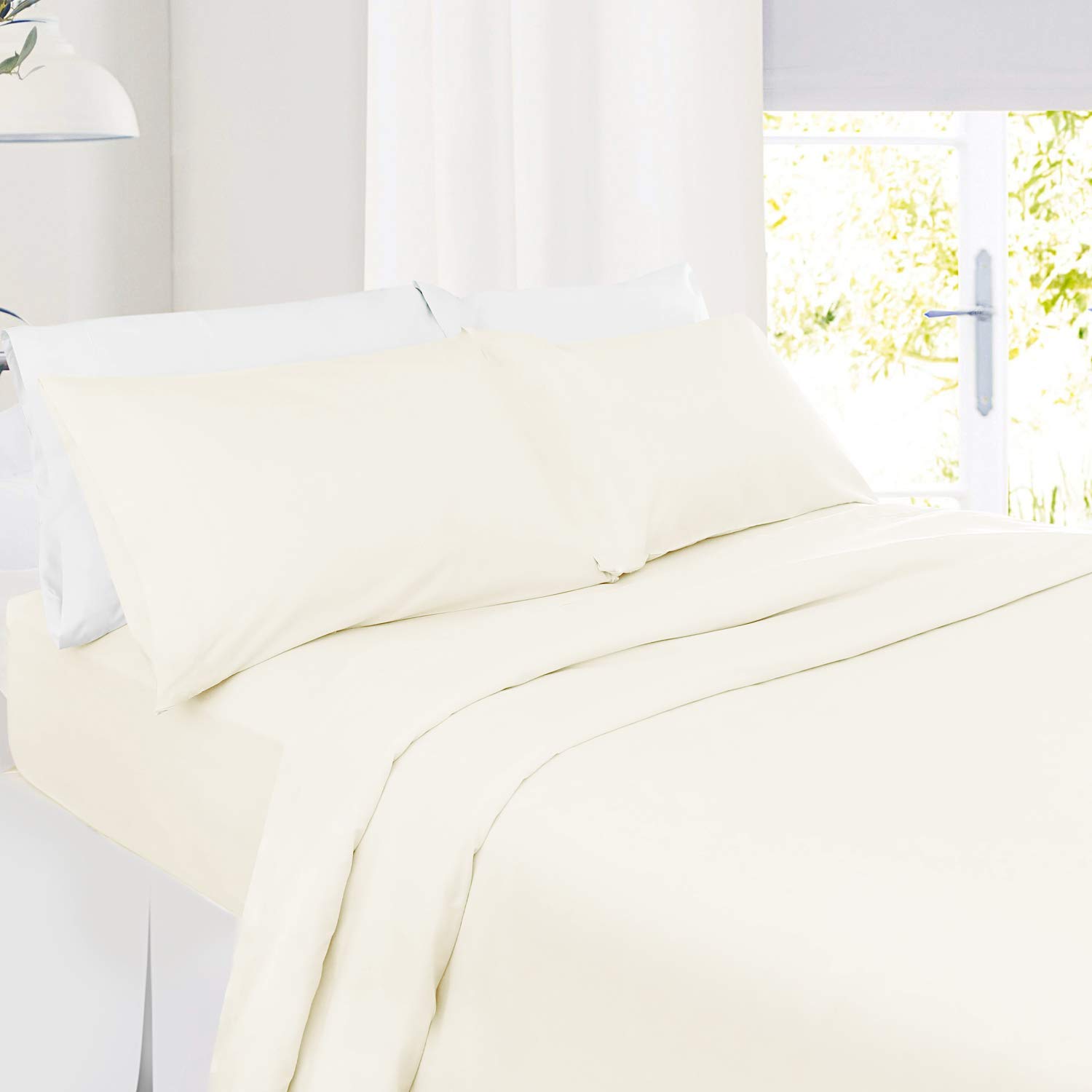 4-Piece Twin XL Sheet Set - 800 Thread Count 100% Ultra-Fine Cotton Luxury Bed Sheets - Extra Long Staple Cotton for Superior Comfort - Fits Mattress Up to 18