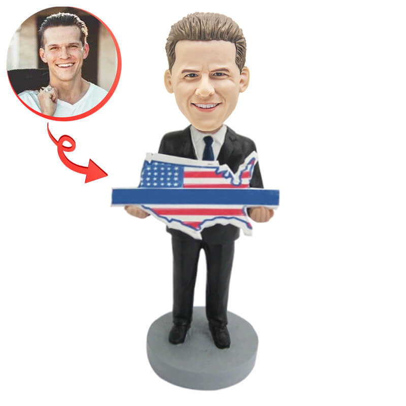 Custom Bobblehead for Businessmen - Personalized Caricature Figurine for Office Decor, Gifts & Promotions | USA Made