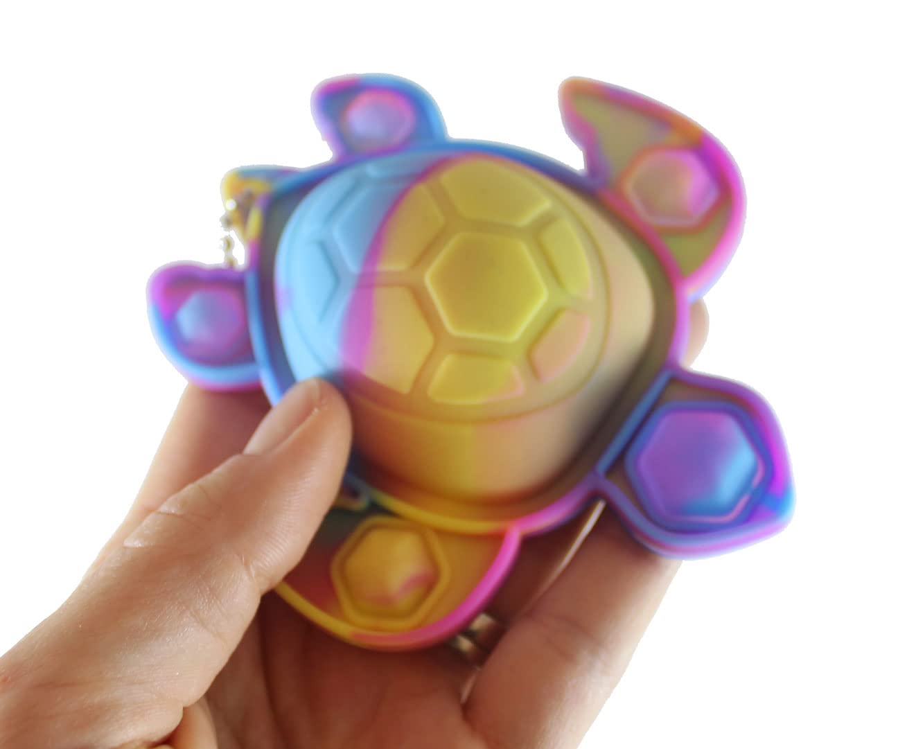 2 Pack Turtle Bubble Pop Fidget Toy - Happy Sad Flip Inside Out Ocean Animal Sensory Stress Relief Toy - Silicone Push Poke Bubble Popper for Anxiety, ADHD & Autism - Perfect for Home, Office & Travel (Random Colors)