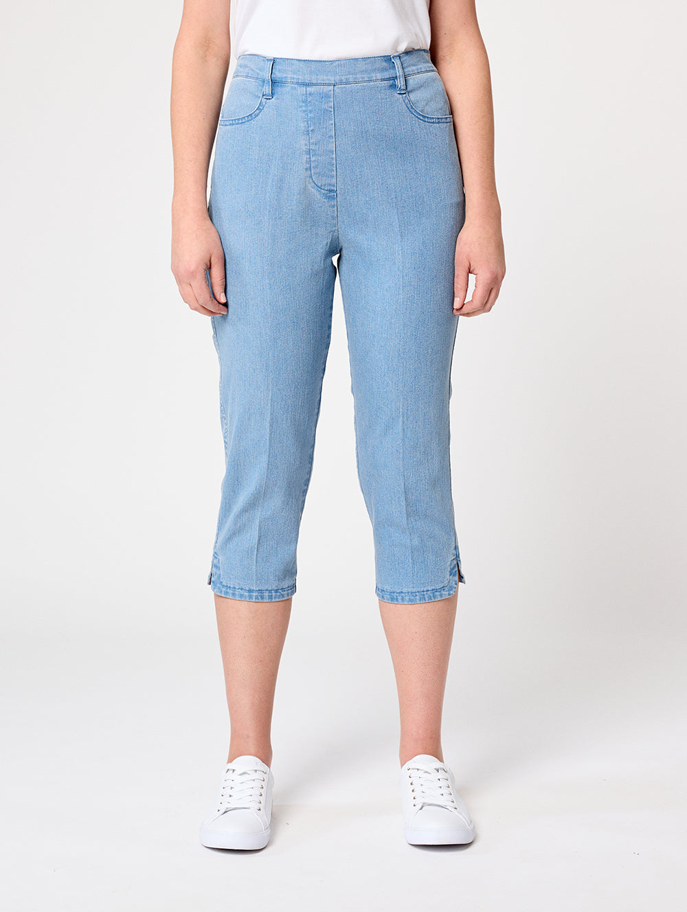 Heritage Denim 3/4 Length Pants for Women - Vintage High Waisted Capri Jeans for Casual & Summer Outfits | Perfect for Beach, Travel & Everyday Wear