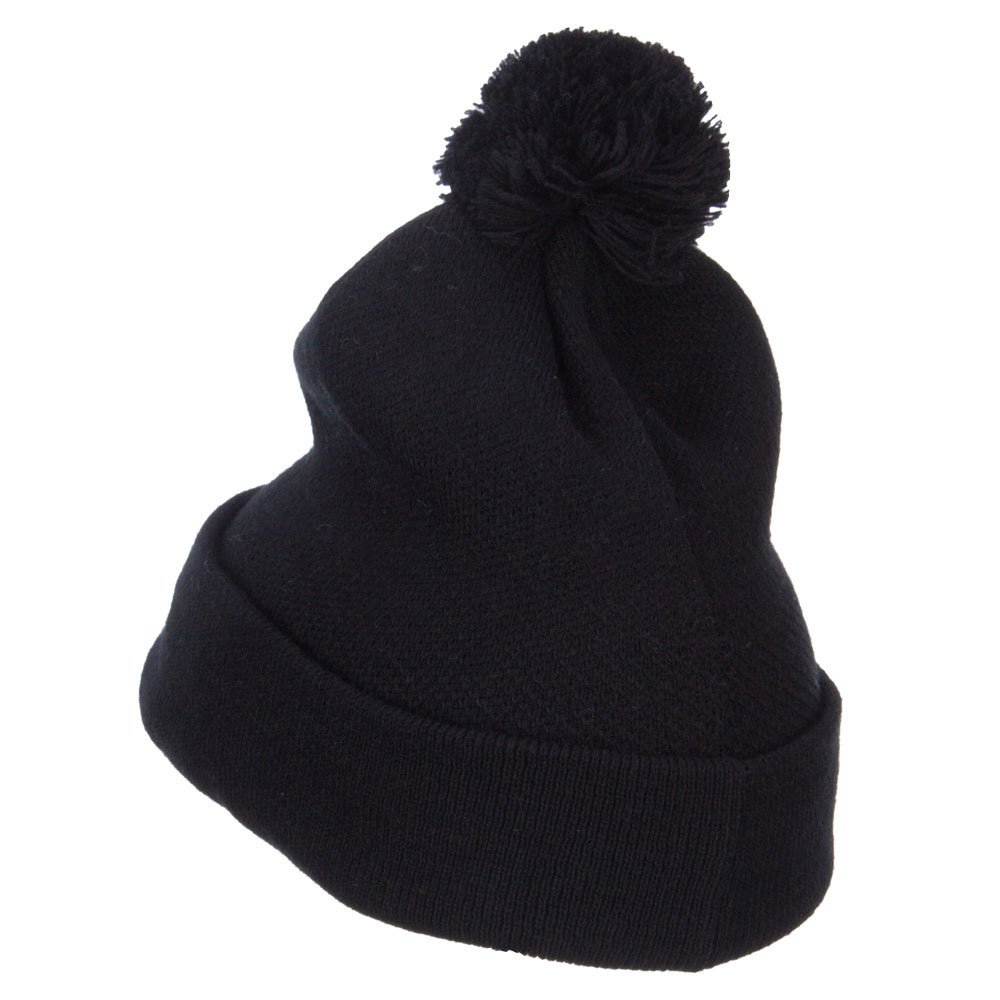 Los Angeles Embroidered Pom Cuff Beanie for Men & Women - Winter Warm Knit Hat with Cute Pom Pom - Perfect for Skiing, Snowboarding & Cold Weather Activities