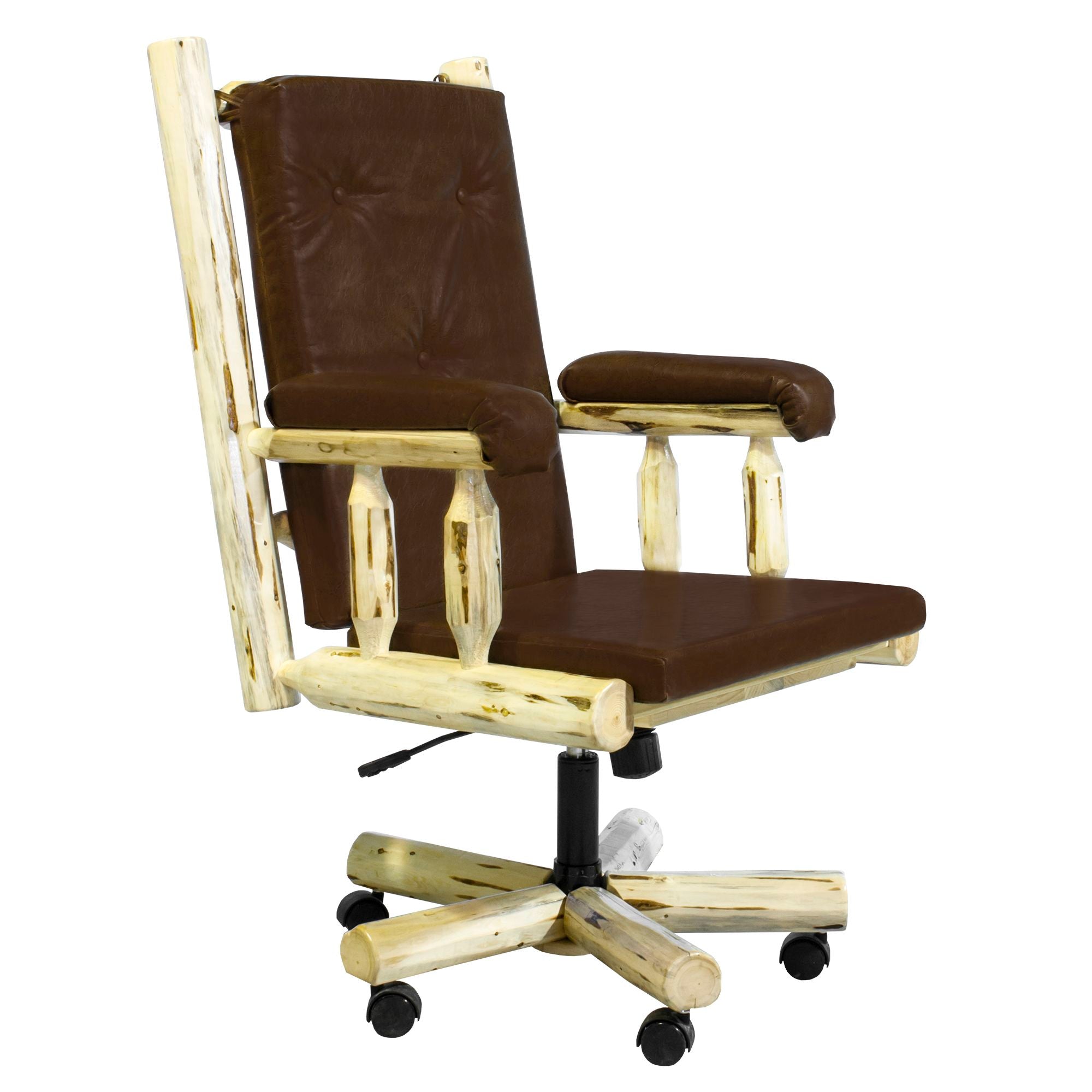 Ergonomic Montana Upholstered Office Chair with Lumbar Support - Comfortable Desk Chair for Home & Office Workspaces - Perfect for Long Hours of Sitting, Computer Work & Video Conferencing