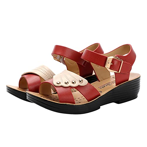 Women's Soft Leather Sandals with Leaf Pattern - Comfortable Flat Open Toe Cutout Design for Casual Wear, Beach & Summer Outfits