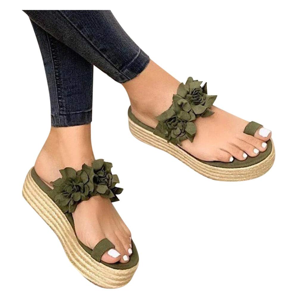 Gibobby Women's Espadrilles Sandals - Flat & Wedge Platform Sandals for Summer | Casual Open-Toe Middle Heel Sandals for Beach, Vacation & Everyday Wear
