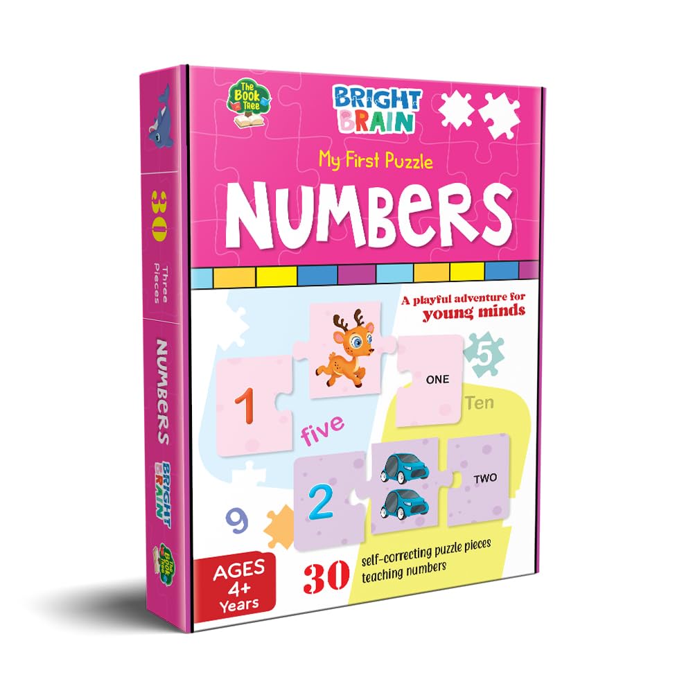 Majestic Book Club 30-Piece Jigsaw Puzzle for Kids Ages 3-6 | Educational Number Learning Toy (1-30) | Preschool STEM Math Game | Birthday Gift for Toddlers & Classroom Activity | Fun Early Childhood Development Puzzle
