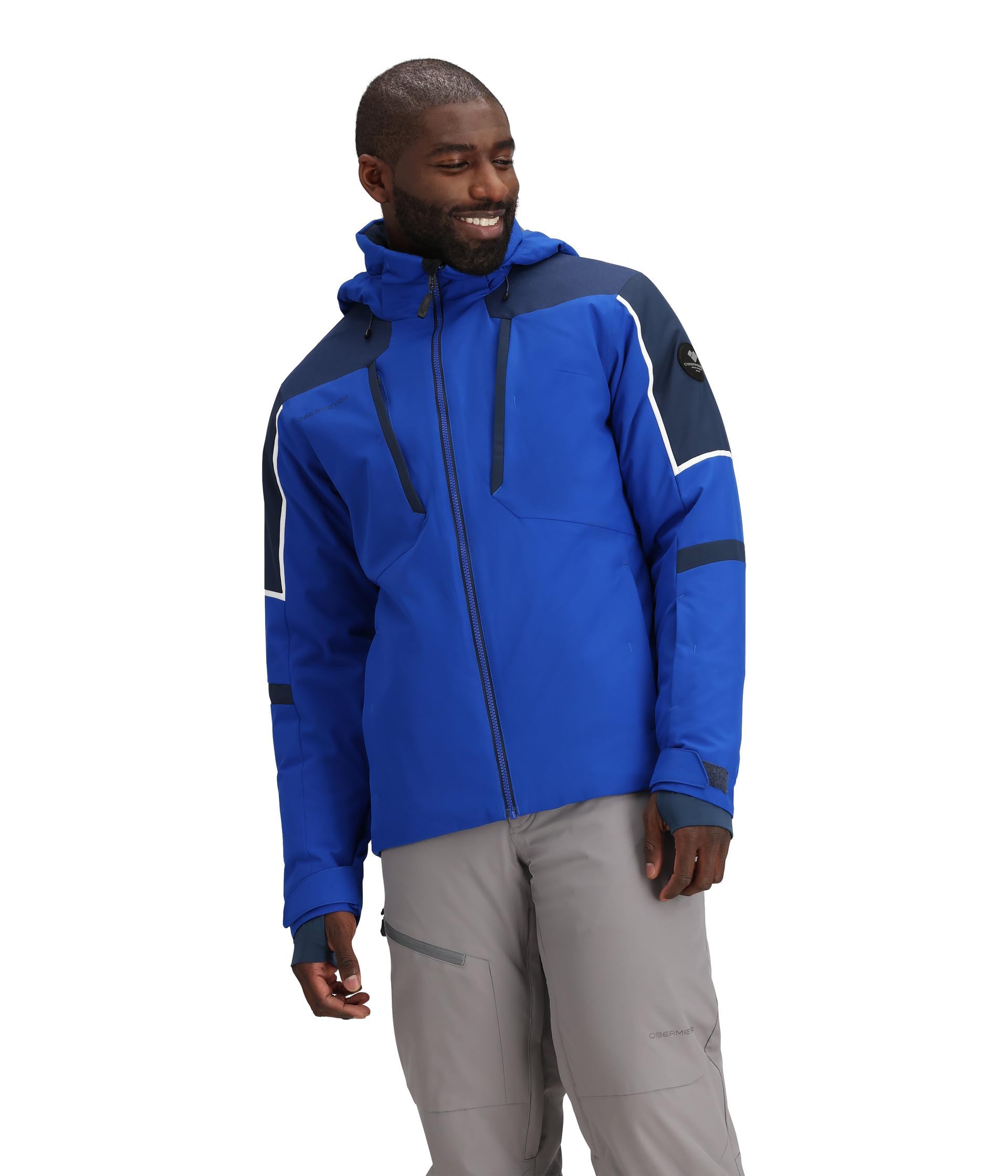 Obermeyer Men's Foundation Jacket - Waterproof Winter Coat for Skiing, Hiking & Outdoor Activities | Insulated Windbreaker with Hood