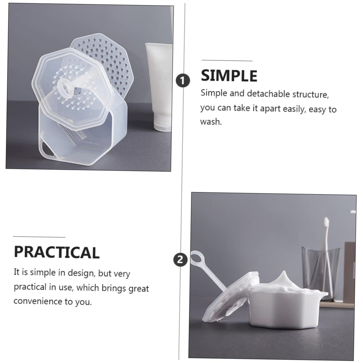 2 Sets Portable Bubble Bottle Maker - Skincare Tools for Face Wash & Cleansing | Perfect for Travel, Spa, and Daily Facial Routine