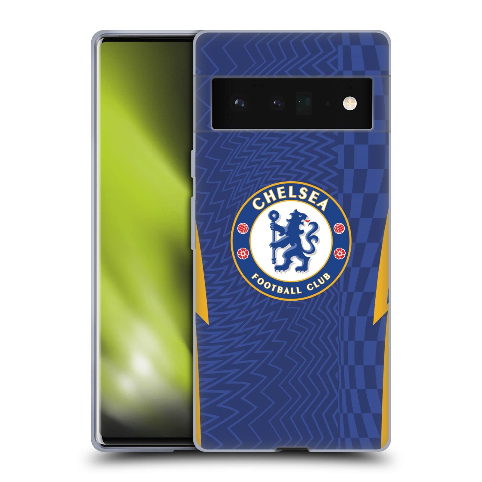 Official Chelsea FC 2021/22 Home Kit Soft Gel Case for Google Pixel 6 Pro - Durable Protection for Everyday Use & Match Days