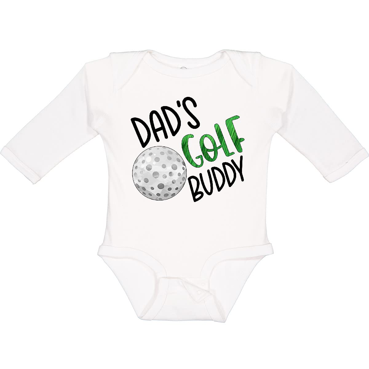Dad's Golf Buddy Baby Creeper - Long Sleeve Golf Ball Design for Playtime