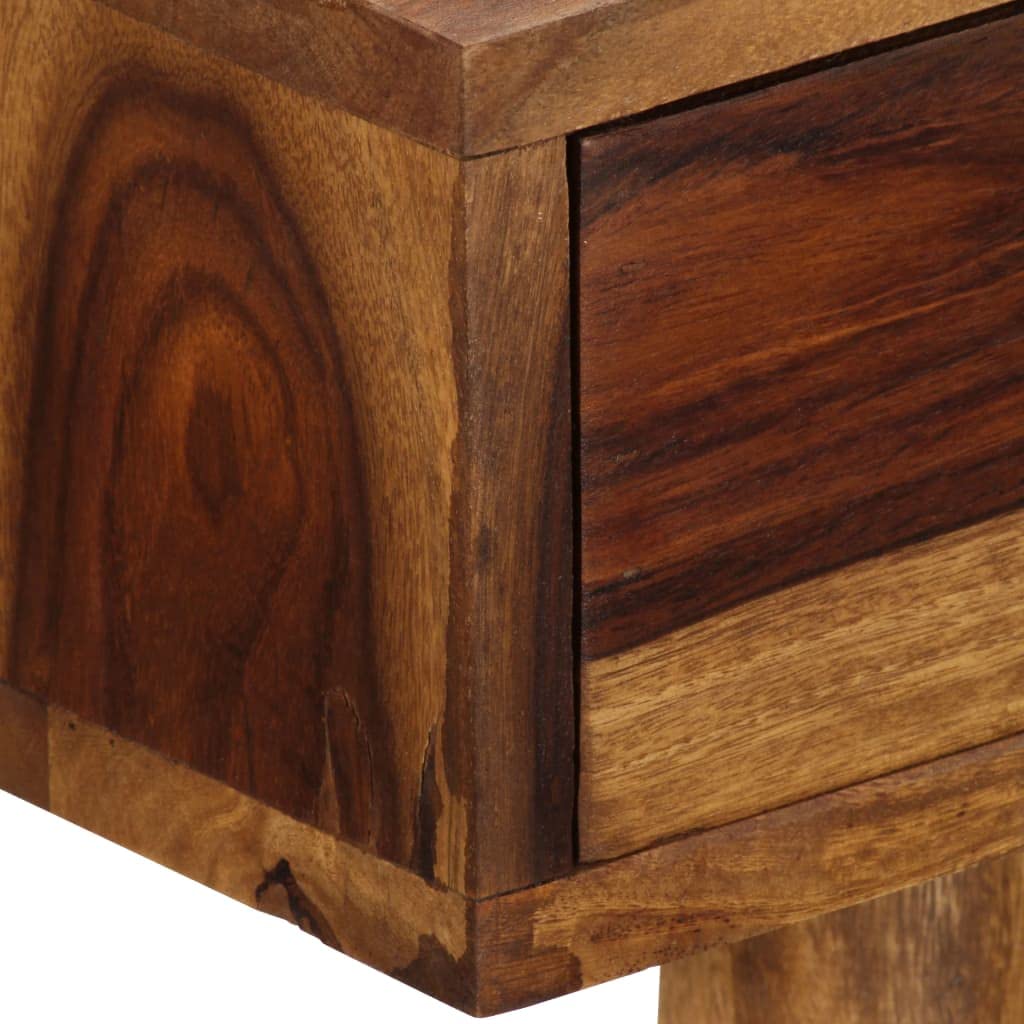 vidaXL Solid Wood Sheesham Writing Desk with 4 Drawers - Industrial Style Computer Desk for Home Office, Study Table & Workstation | Perfect for Small Spaces, Apartments & Dorm Rooms