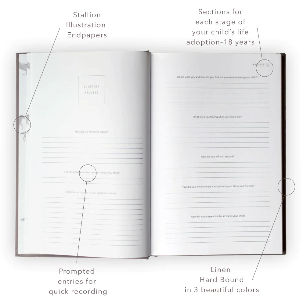 Adoption Memory Book - Record Your Child's Journey from Adoption to 18 Years | Perfect for Adoptive Parents & Family Keepsakes