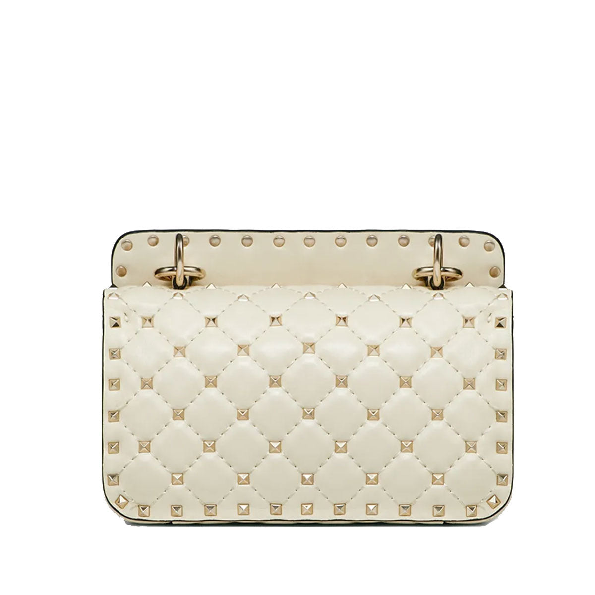 Stylish Spike Shoulder Bag Small in Ivory - Trendy Crossbody Purse for Women, Perfect for Daily Use, Shopping & Night Out