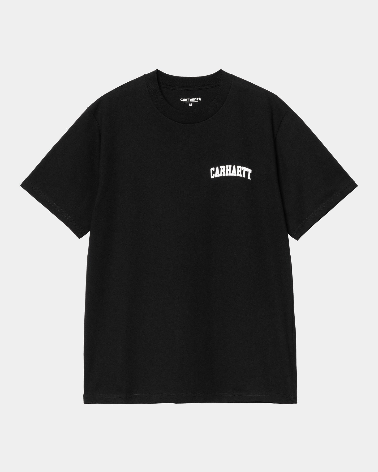 University Script T-Shirt for Men & Women - Classic Black & White Cotton Tee - Perfect for Campus, Casual Wear & College Events