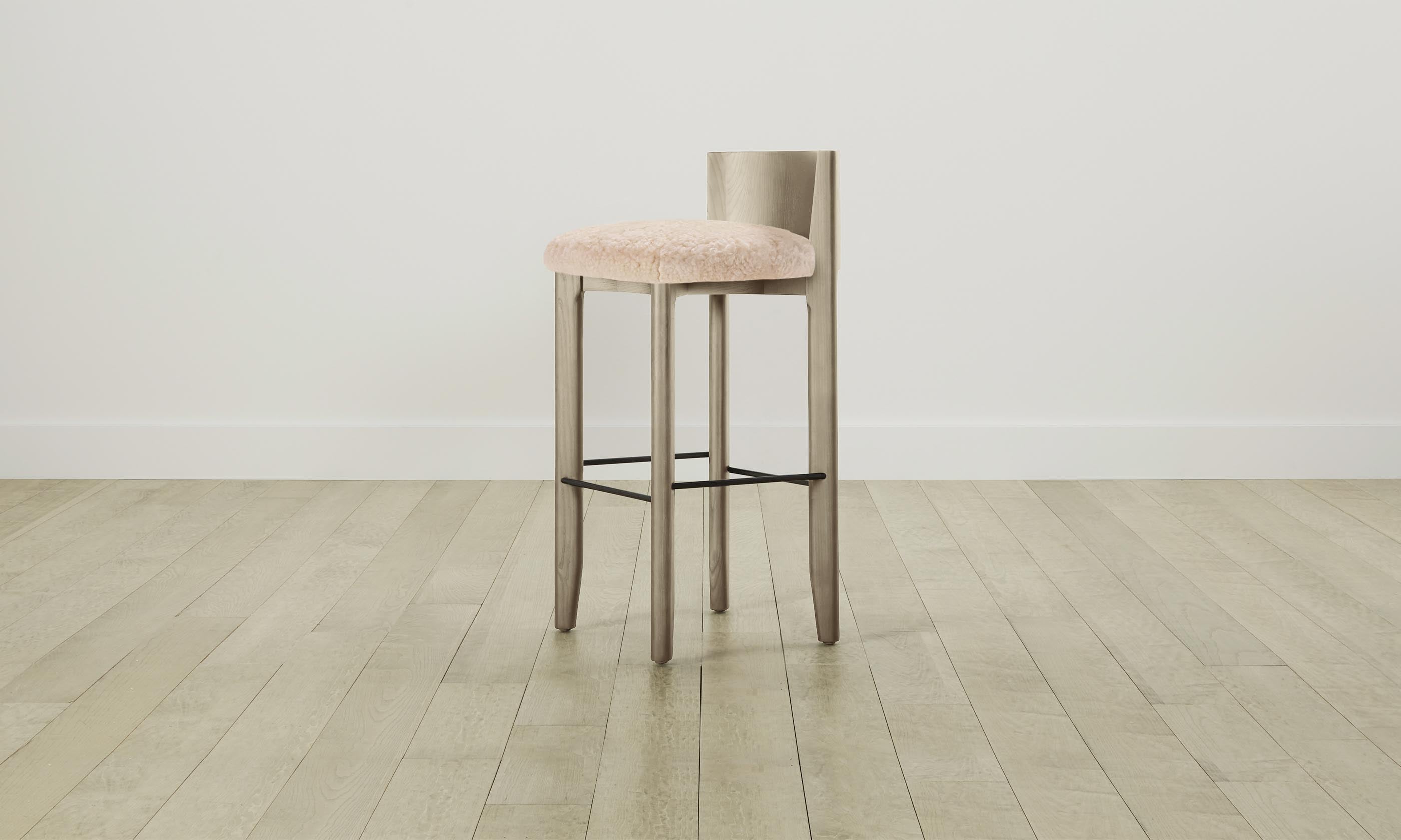 Premium Shearling Bar Stools for Kitchen Island & Home Bar - The Delancey Counter Stool with Cozy Shea Upholstery - Perfect for Modern Dining & Entertaining Spaces