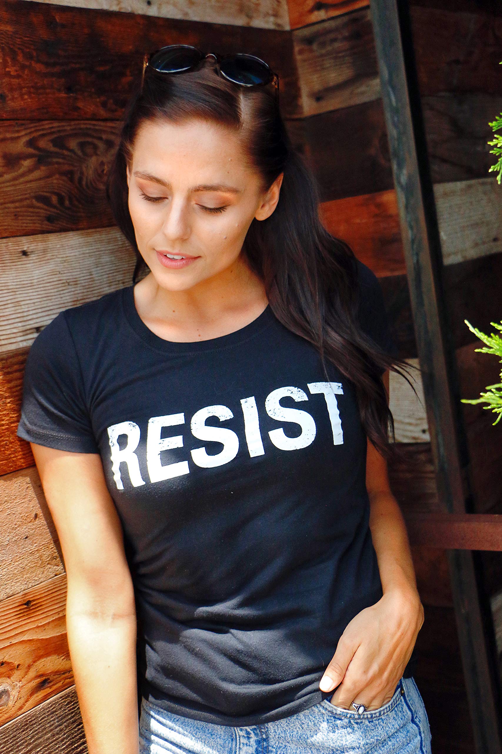 Women's Resist T-Shirts - Political Anti-Authority Protest Tees for Rebel Rallies & Marches | Feminist Activism Apparel for Protests & Social Justice Events