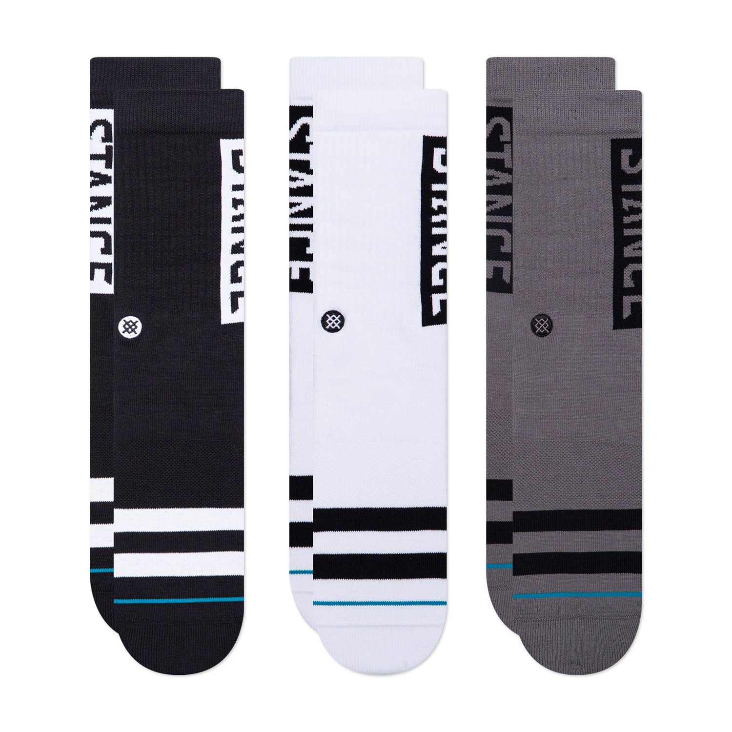 Premium Adult Crew Socks 3-Pack - Black & White Combo - Comfortable Cotton Casual Socks for Men & Women - Perfect for Work, Gym & Everyday Wear