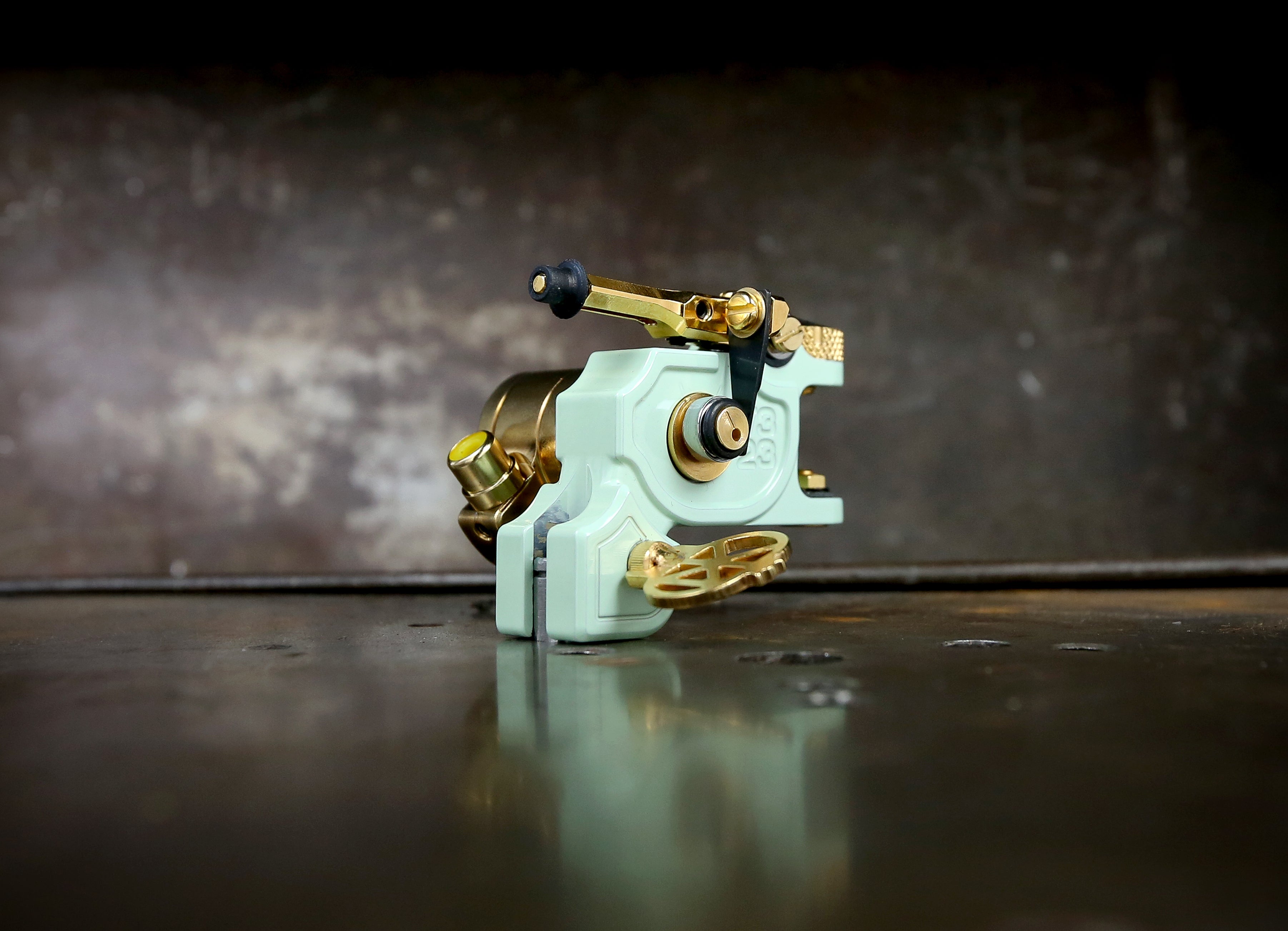 Dan Kubin V3/23 Sidewinder Seafoam x Gold RCA Cable - High-Quality Audio Cable for Turntables & Hi-Fi Systems - Perfect for Home DJ Setup & Vinyl Record Players