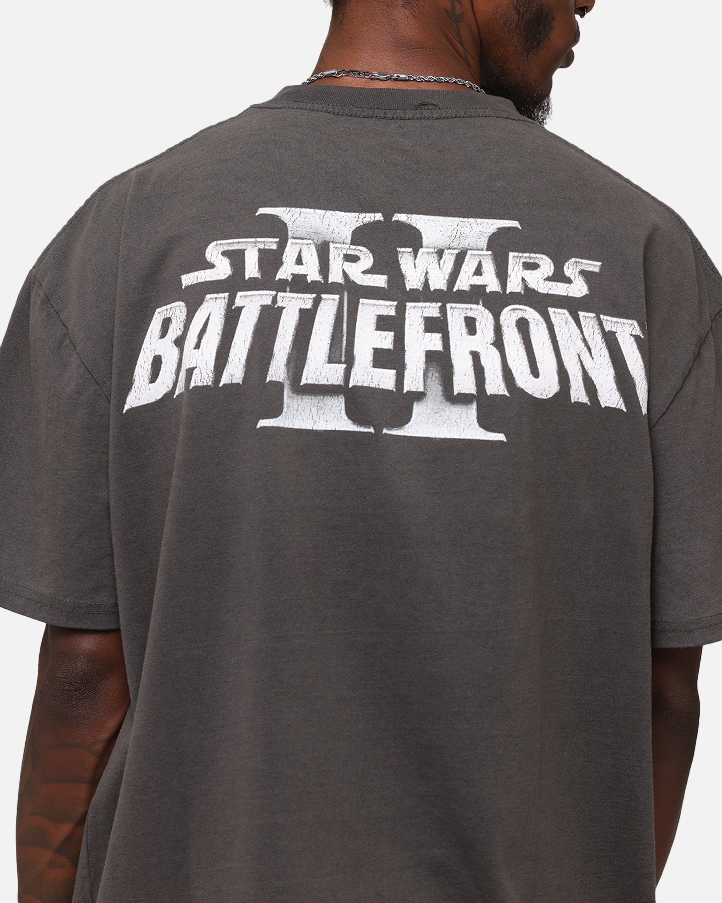 Star Wars Battlefront 2 Heavy Distressed Black T-Shirt - Vintage Graphic Tee for Men - Perfect for Cosplay, Gaming Events & Casual Wear