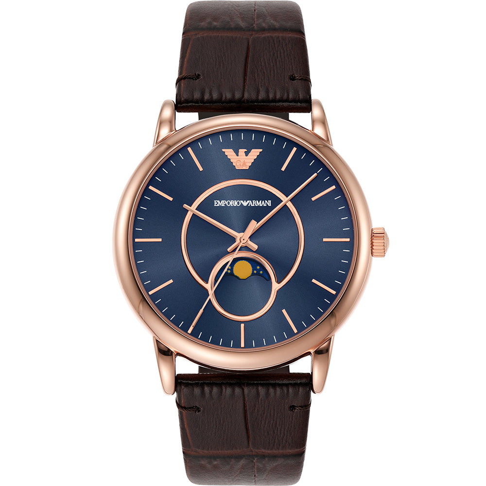 Emporio Armani AR11566 Men's Luxury Brown Leather Watch - Luigi Collection - Perfect for Business, Formal Events & Everyday Wear