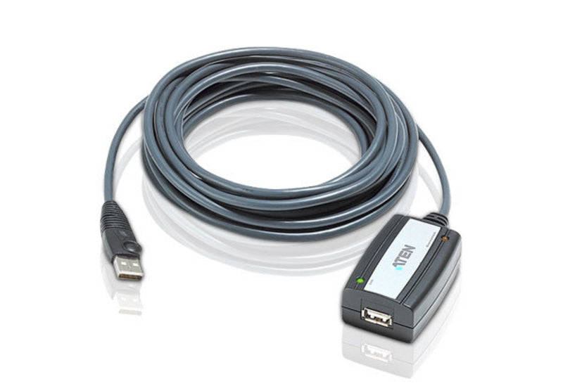 Aten UE250 USB 2.0 Extender Cable - 16.4ft (5M) High-Speed Data Transfer for PC, Laptop, Printer - Perfect for Home Office and Gaming Setup