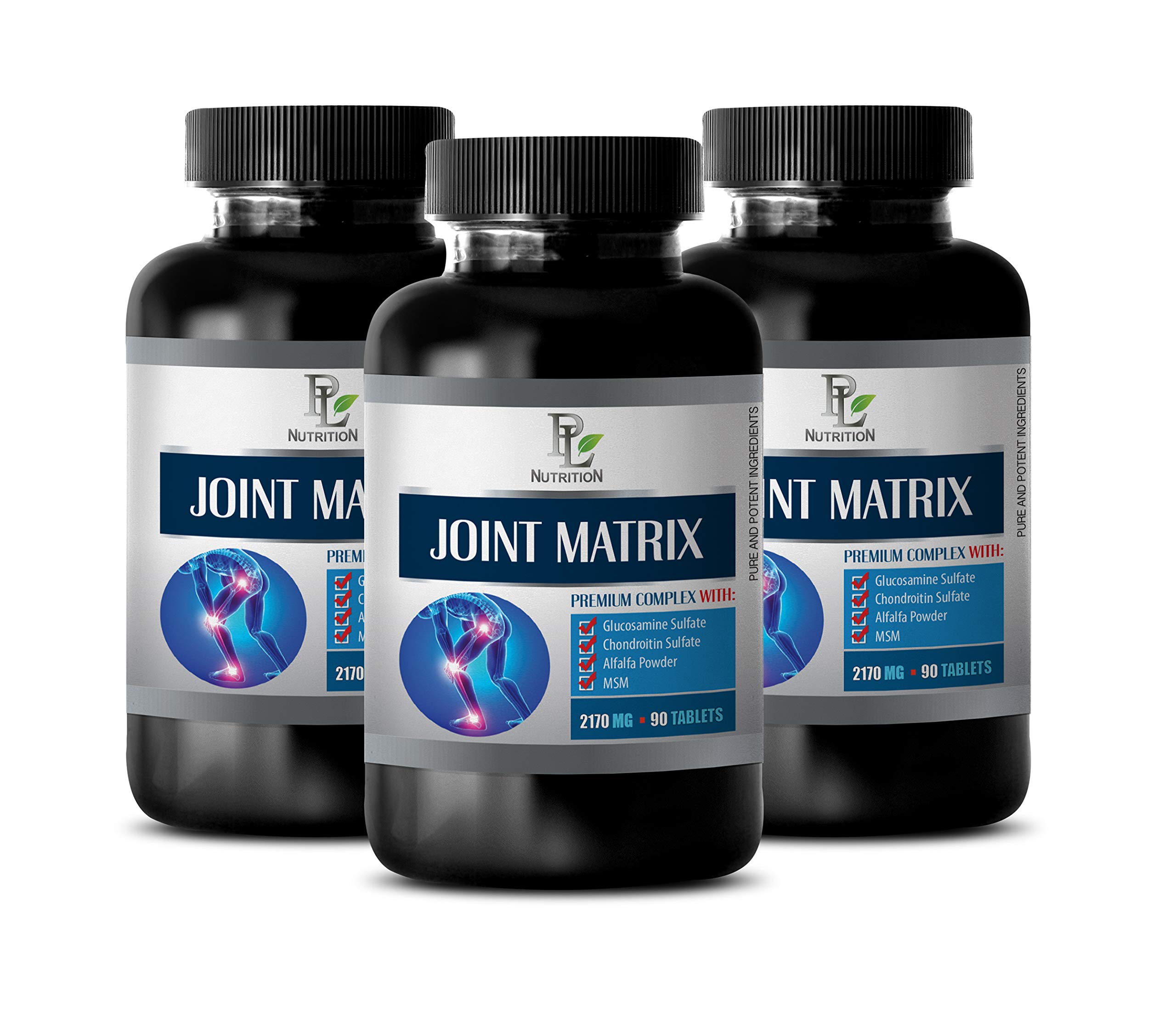 Joint Support Supplements - Joint Matrix Premium Complex 2170mg with Glucosamine, Chondroitin & MSM - Advanced Joint Care Vitamins for Women & Men - 270 Tablets (3 Bottles) - Supports Mobility & Comfort for Active Lifestyles, Workouts & Daily Activities