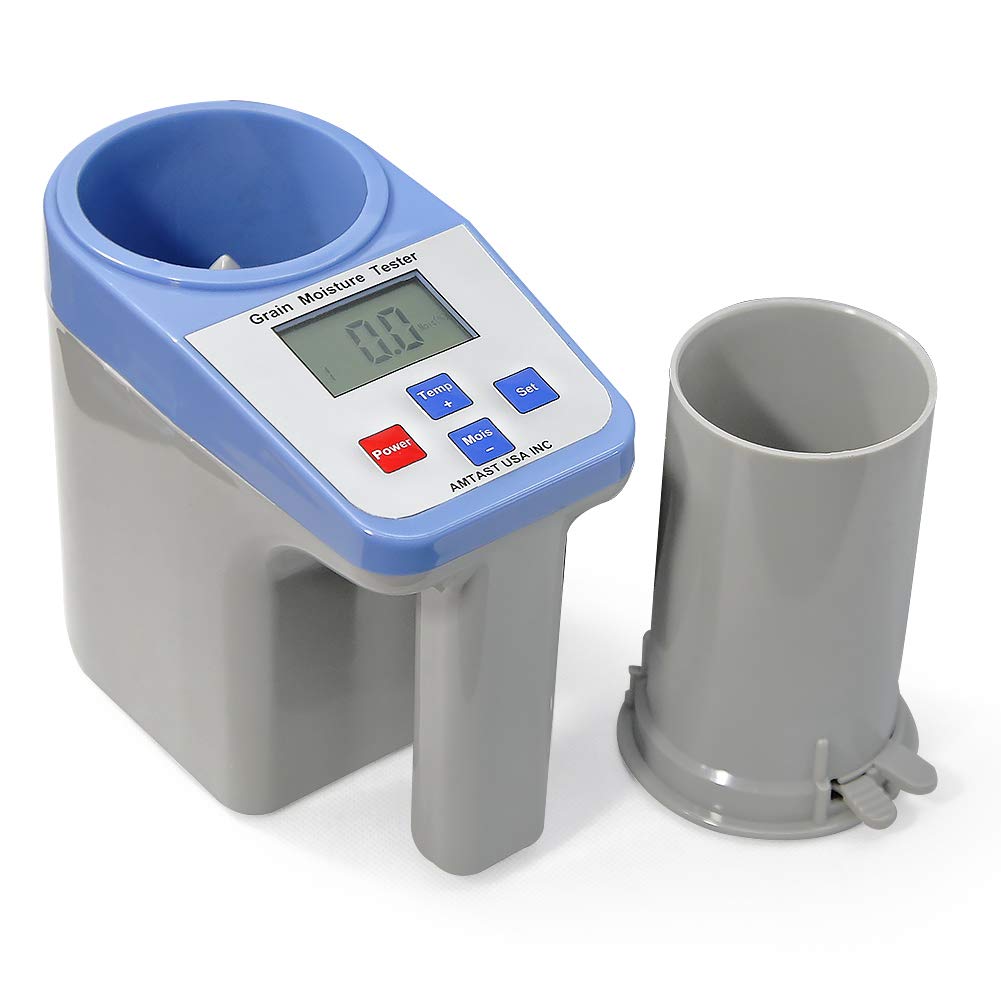 AMTAST Digital Grain Moisture Meter - Portable Moisture Tester for 16 Types of Grains Including Coffee Beans, Rice, Wheat, Millet, Soybean, Corn & Sorghum | Perfect for Farmers, Home Brewers & Food Storage