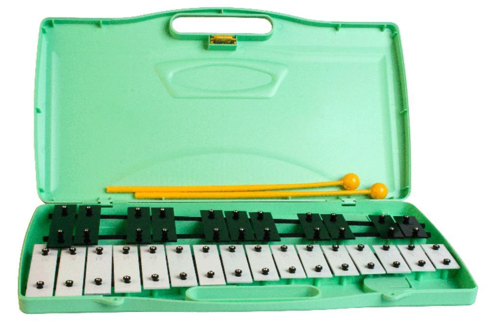 Angel AX27NG 27-Note Glockenspiel with 2 Mallets & Carrying Case - Professional Xylophone for Kids, Music Classroom, and Outdoor Performances