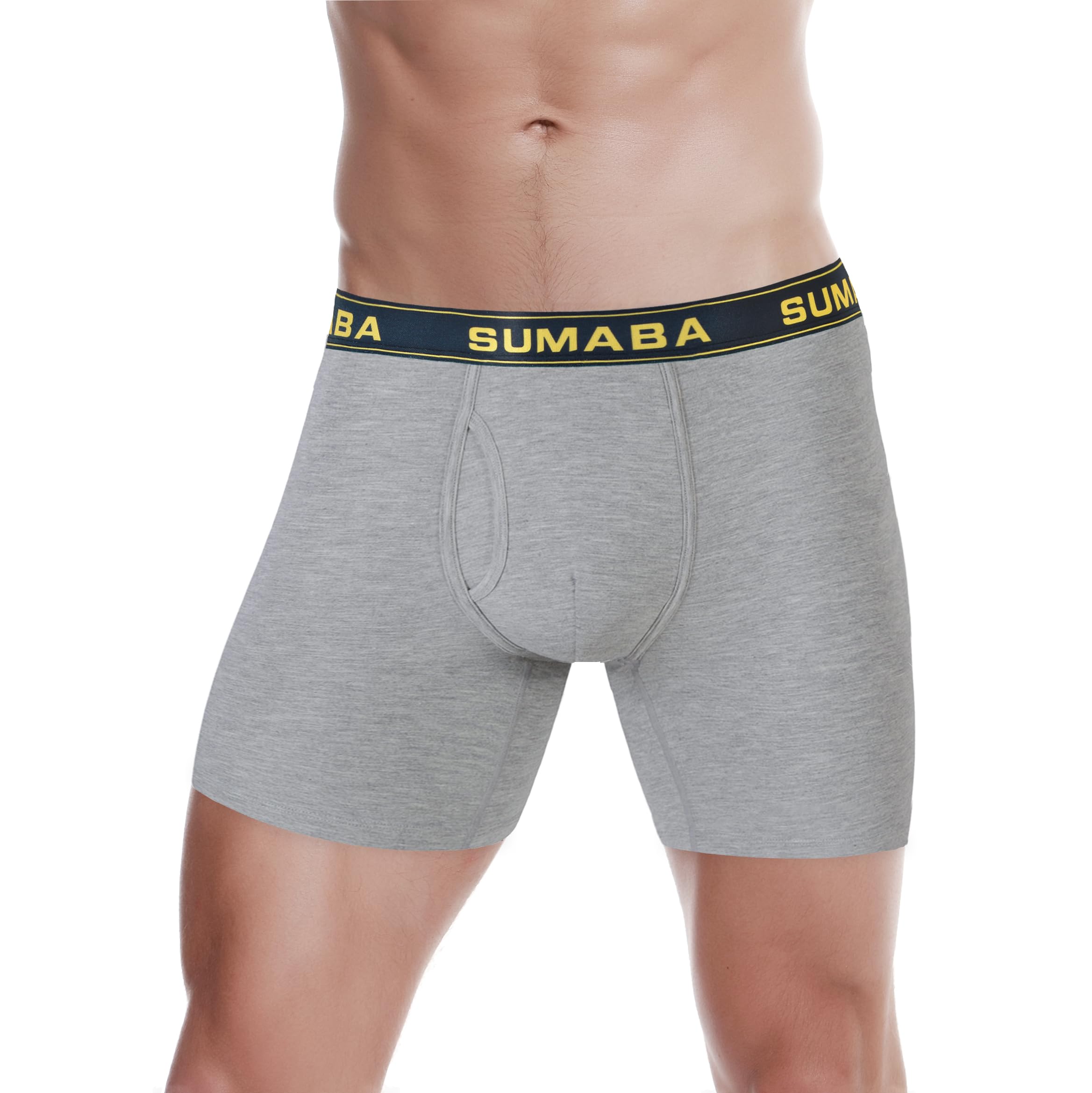 Premium Long Leg Men's Boxer Briefs with Pouch & No Ride-Up - Breathable Comfort Underwear for Active Lifestyles - Gym, Workout & Everyday Wear