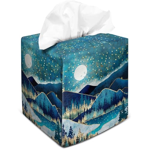 Velvet-mountain Green-tissue Box Cover