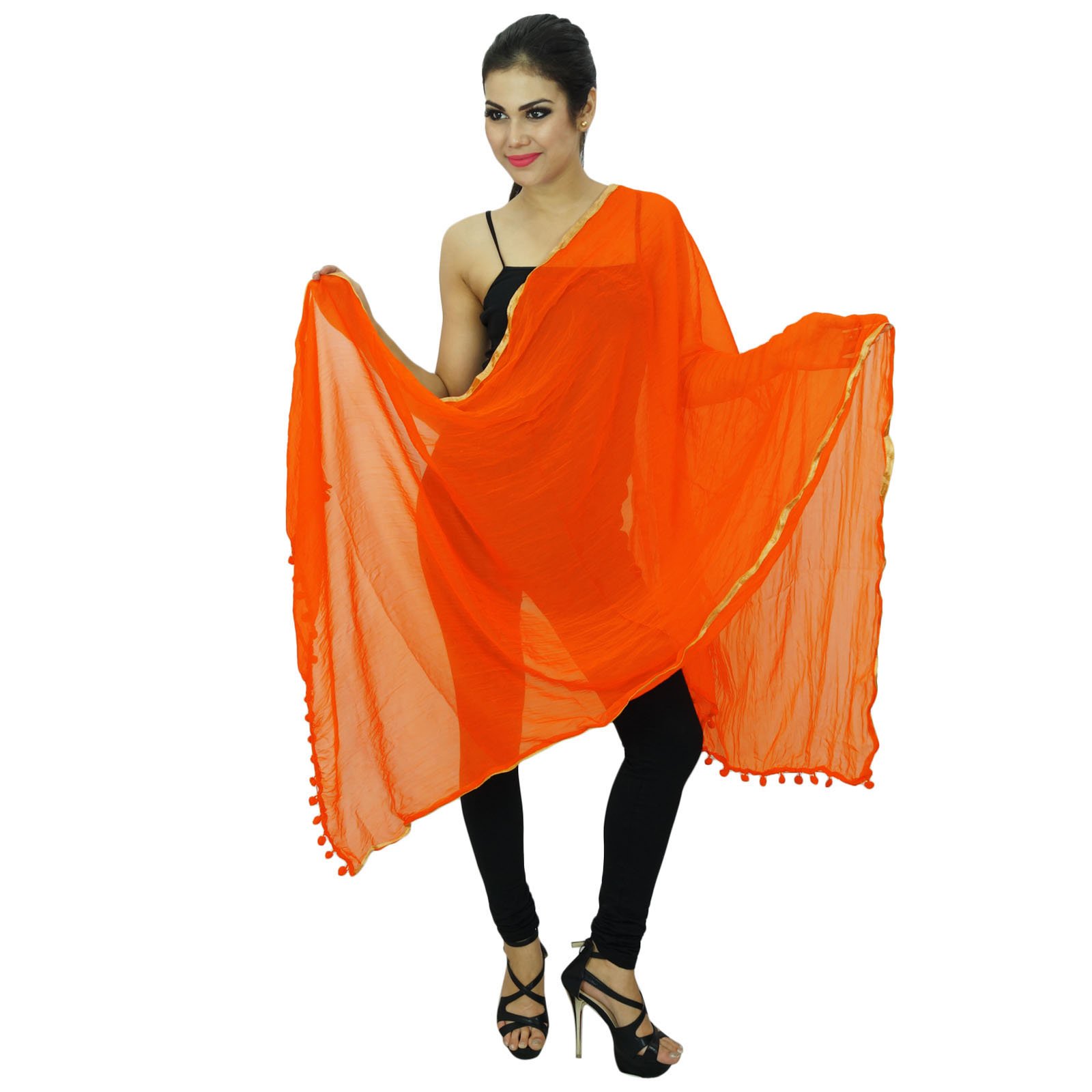 Chiffon Indian Scarves for Women - Elegant Stole & Dupatta for Gifting
