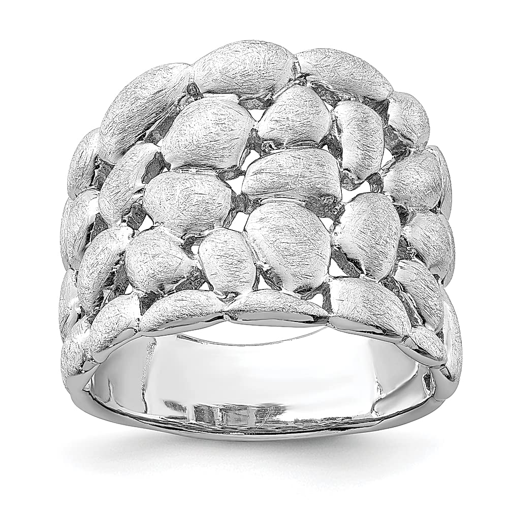 925 Sterling Silver Textured Nugget Band Ring for Women - Elegant Stackable Jewelry Gift for Her - Perfect for Everyday Wear, Anniversaries & Special Occasions