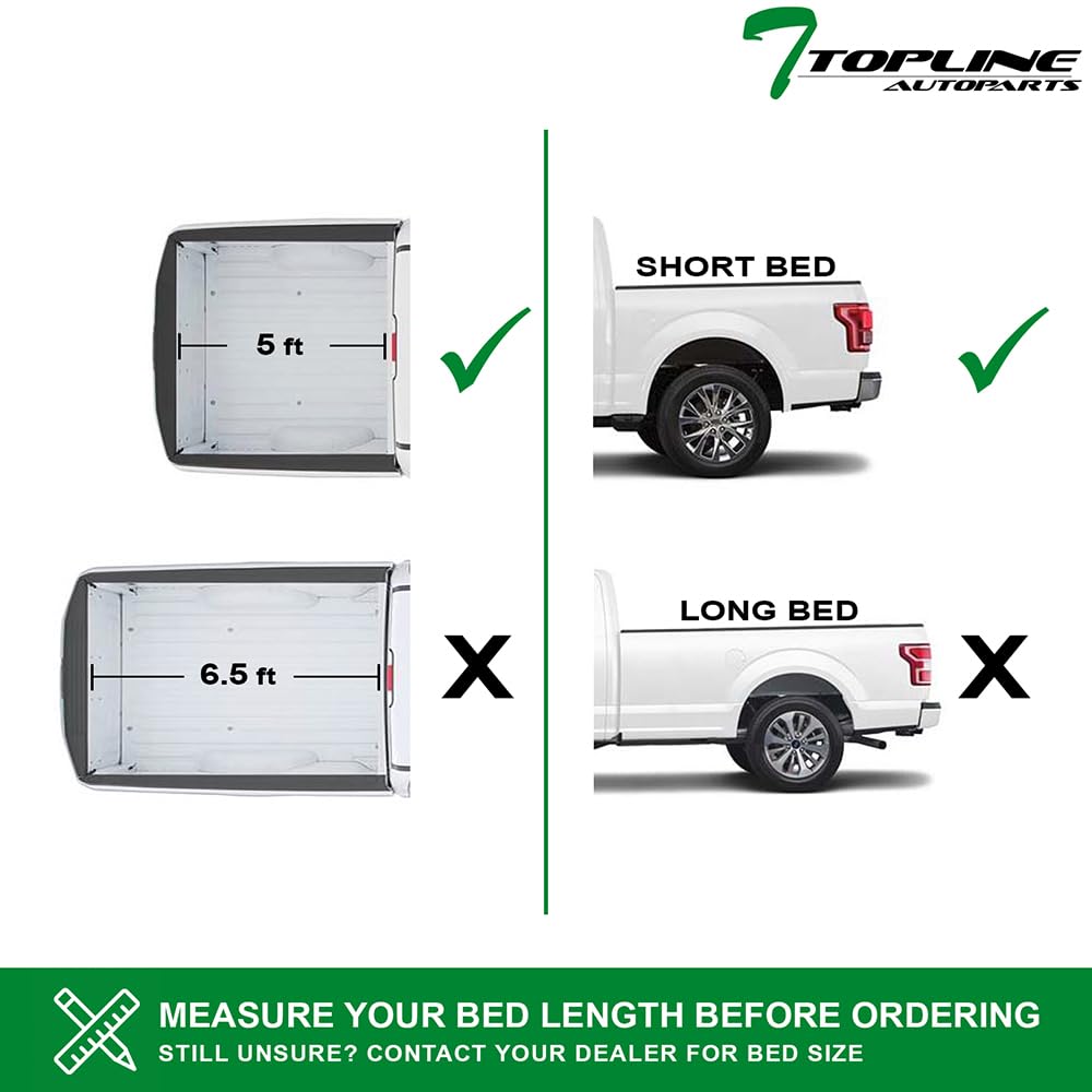 Snap On Soft Vinyl Truck Bed Tonneau Cover for 2000-2004 Dodge Dakota 5.5 Ft (66