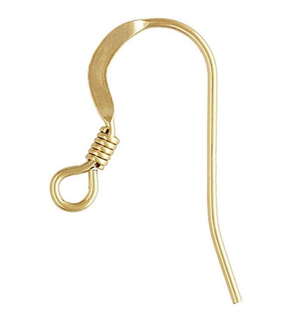 Adabele 50pcs Real Yellow Gold Plated Sterling Silver Fish Earring Hooks - 21 Gauge (0.7mm) for DIY Jewelry Making, Fishing Lures, and Handmade Crafts