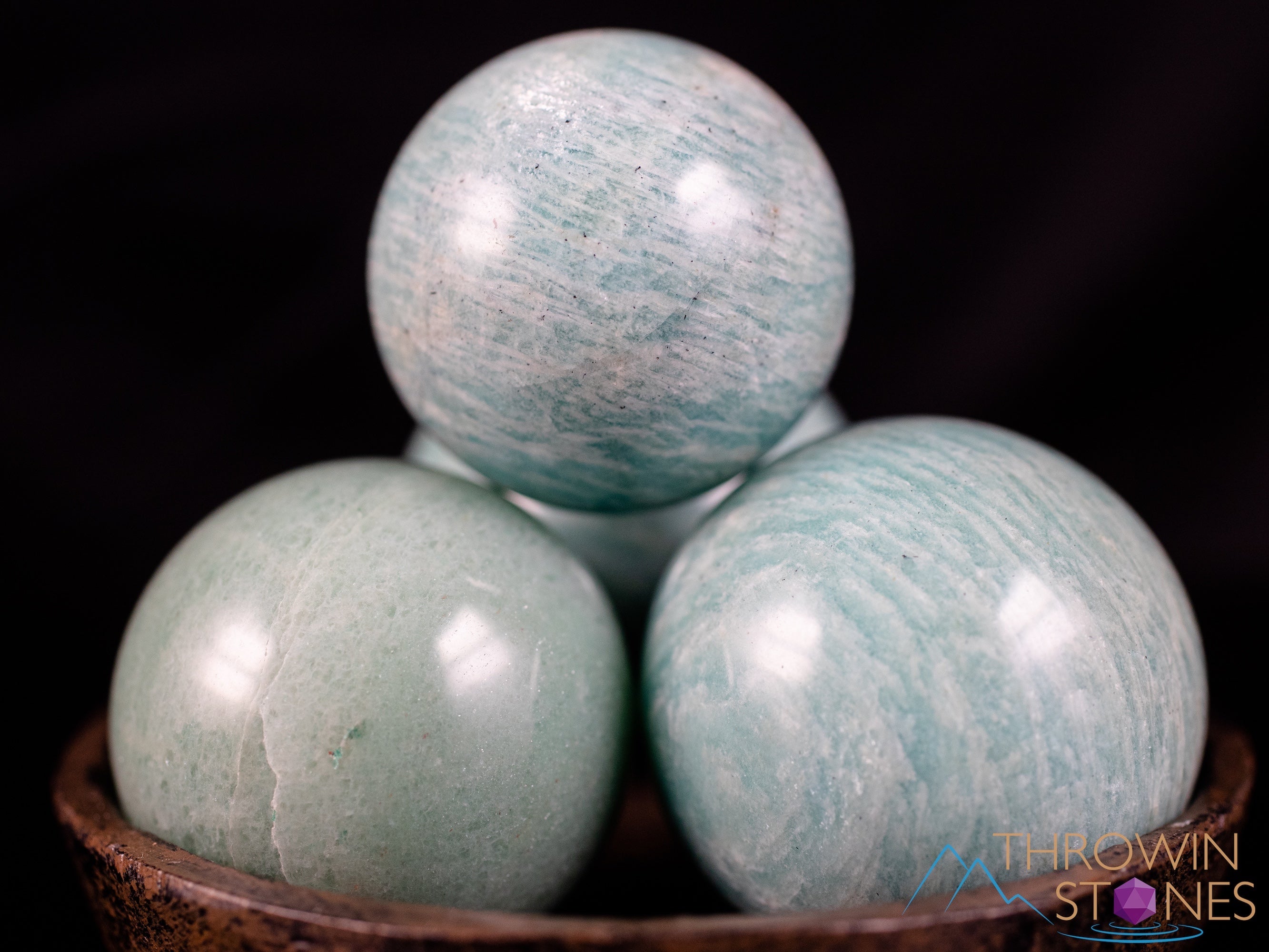 AMAZONITE Crystal Sphere - Healing Stone Ball for Meditation, Reiki & Feng Shui | Perfect Housewarming Gift & Home Decor (E2030) | Use for Energy Cleansing, Spiritual Healing & Office Desk Decor