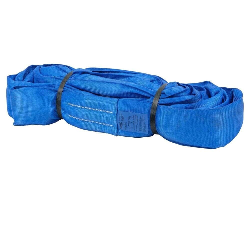 Mytee Products 2 Pack 8 ft Blue Polyester Endless Round Sling - 21,200 lbs Vertical Capacity, 17,000 lbs Choker, 42,400 lbs Basket - Heavy Duty Lifting Sling for Wrecker Recovery, Towing & Construction - Ideal for Automotive, Industrial & Marine Applications