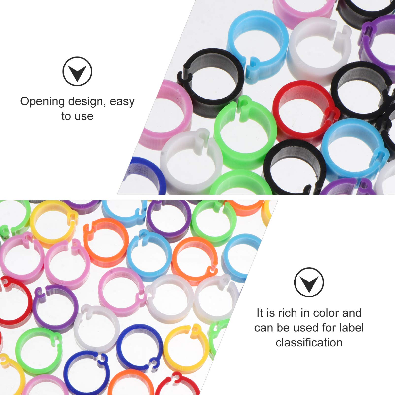 100 Pcs Adjustable Chicken Leg Bands - Bird Leg Rings for Parrots, Pigeons & Poultry - Durable Chew-Proof Foot Rings for Identification & Training - Perfect for Bird Owners, Breeders & Farmers - Use for Tracking, Breeding & Pet Identification