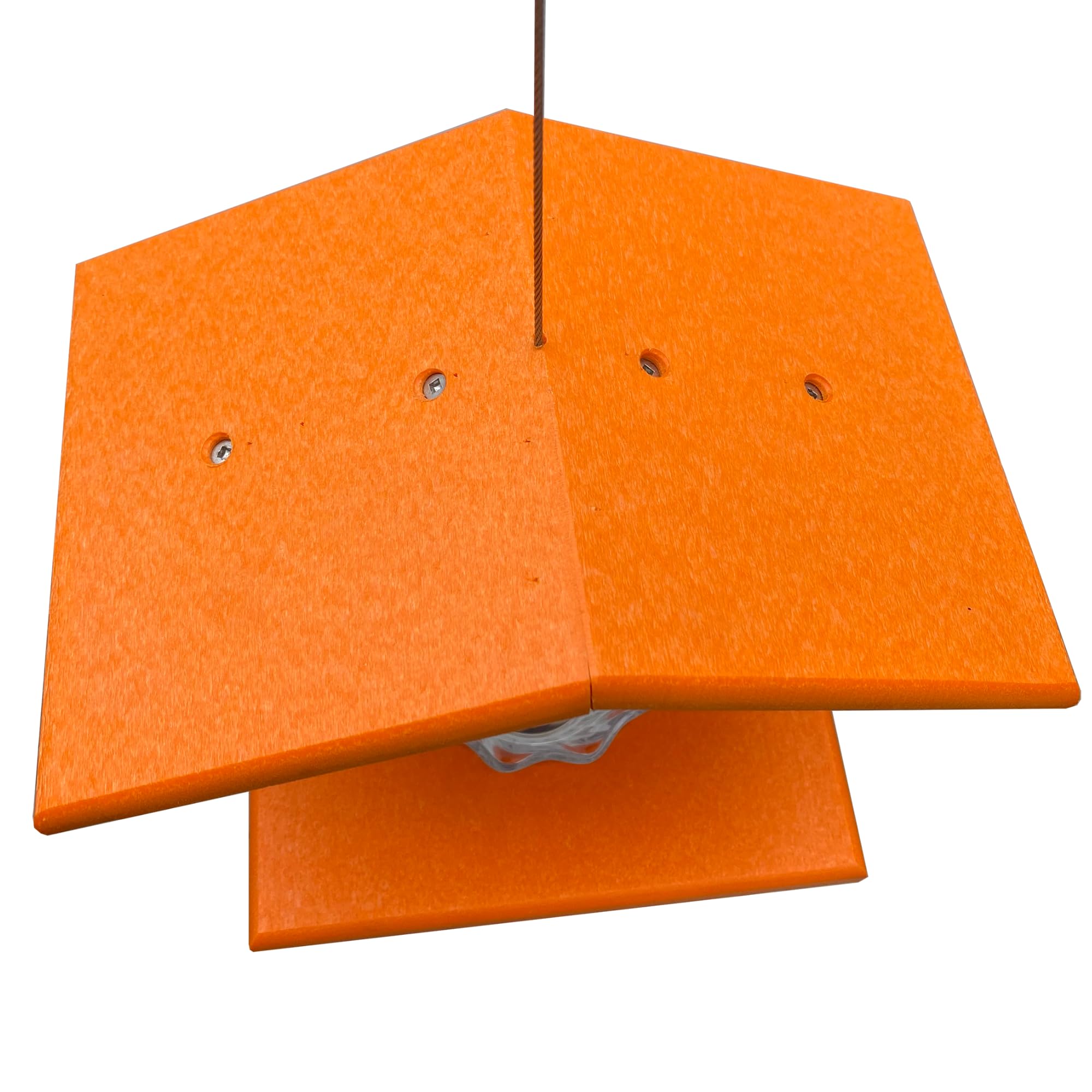 Amish-Made Small Single Hanging Oriole Bird Feeder with Jelly Cup & Fruit Rod Holder - Outdoor Fruit Jelly Bird Feeder for Orioles - Handcrafted in USA (Orange) | Perfect for Backyard Birdwatching & Attracting Colorful Birds to Your Garden