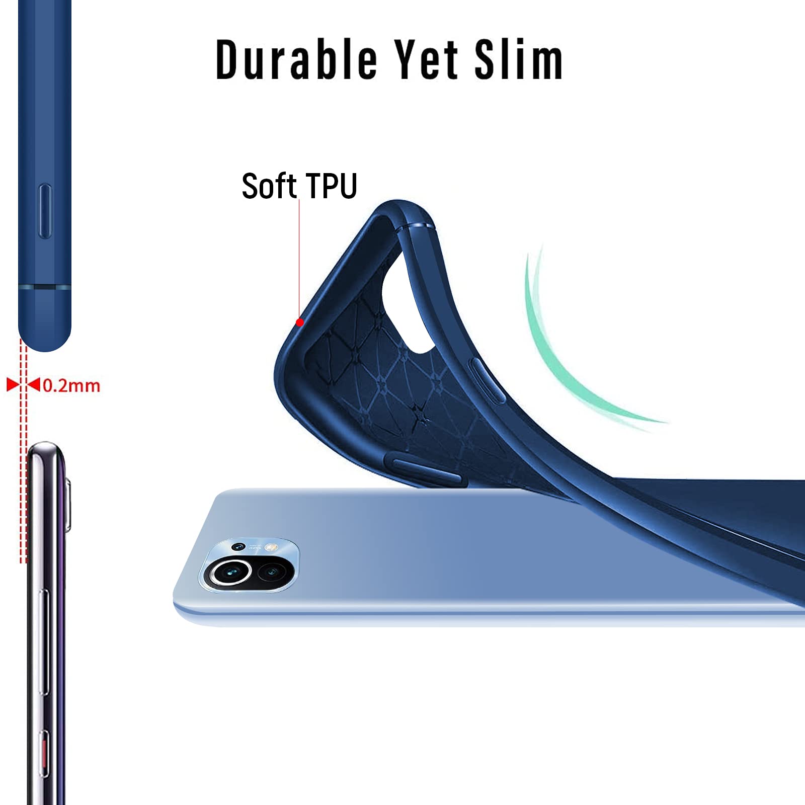 Premium Shockproof Carbon Fiber Case for Xiaomi Mi 10S with Free Tempered Glass Screen Protector | Slim Silicone Bracket Holder | 6.67